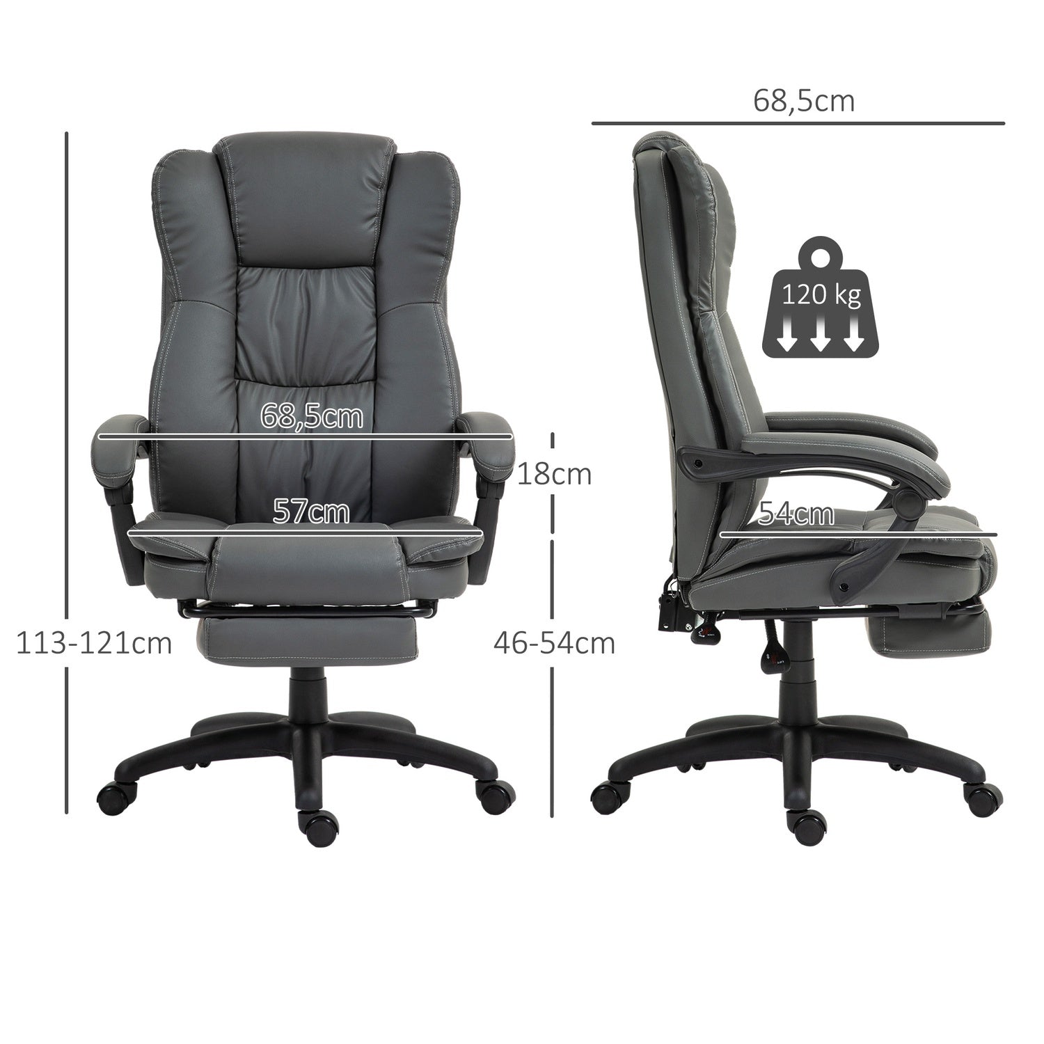 Ergonomisk kontorsstol med massage och vila