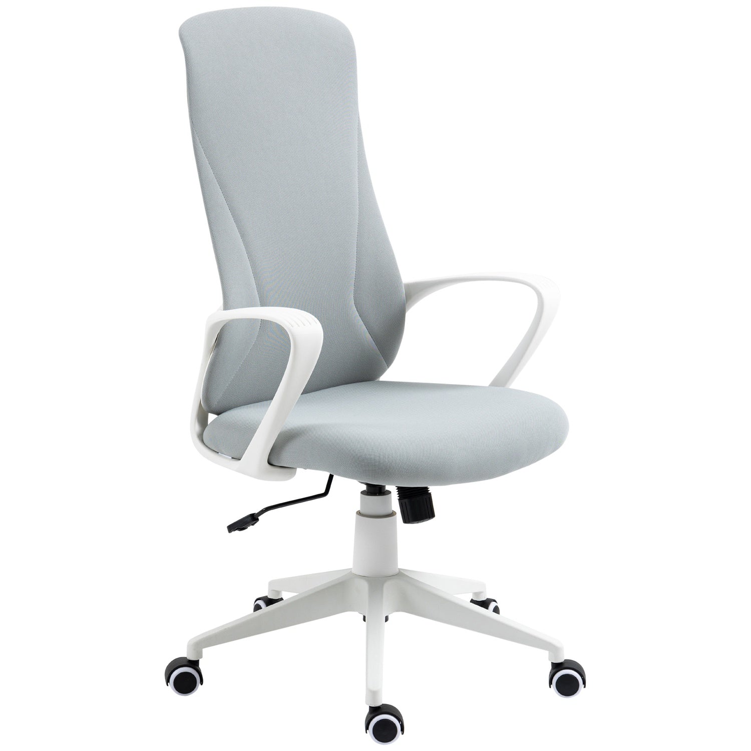 Ergonomisk vridbar skrivbordsstol, höjdjusterbar, ljusgrå