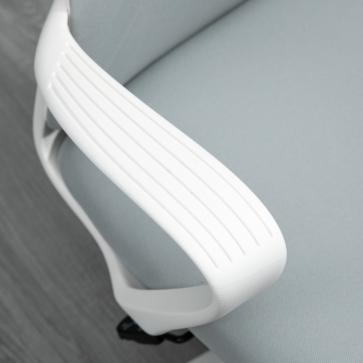 Ergonomisk vridbar skrivbordsstol, höjdjusterbar, ljusgrå