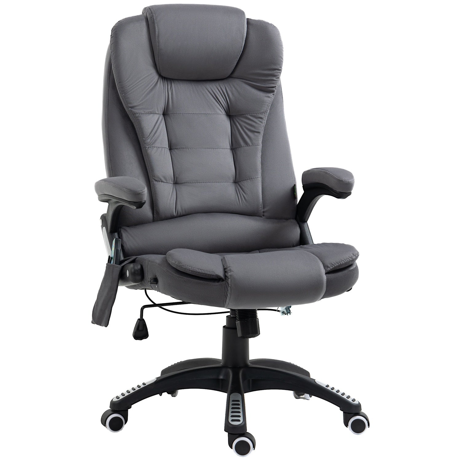 Ergonomisk kontorsstol med massage & värme, mörkgrå