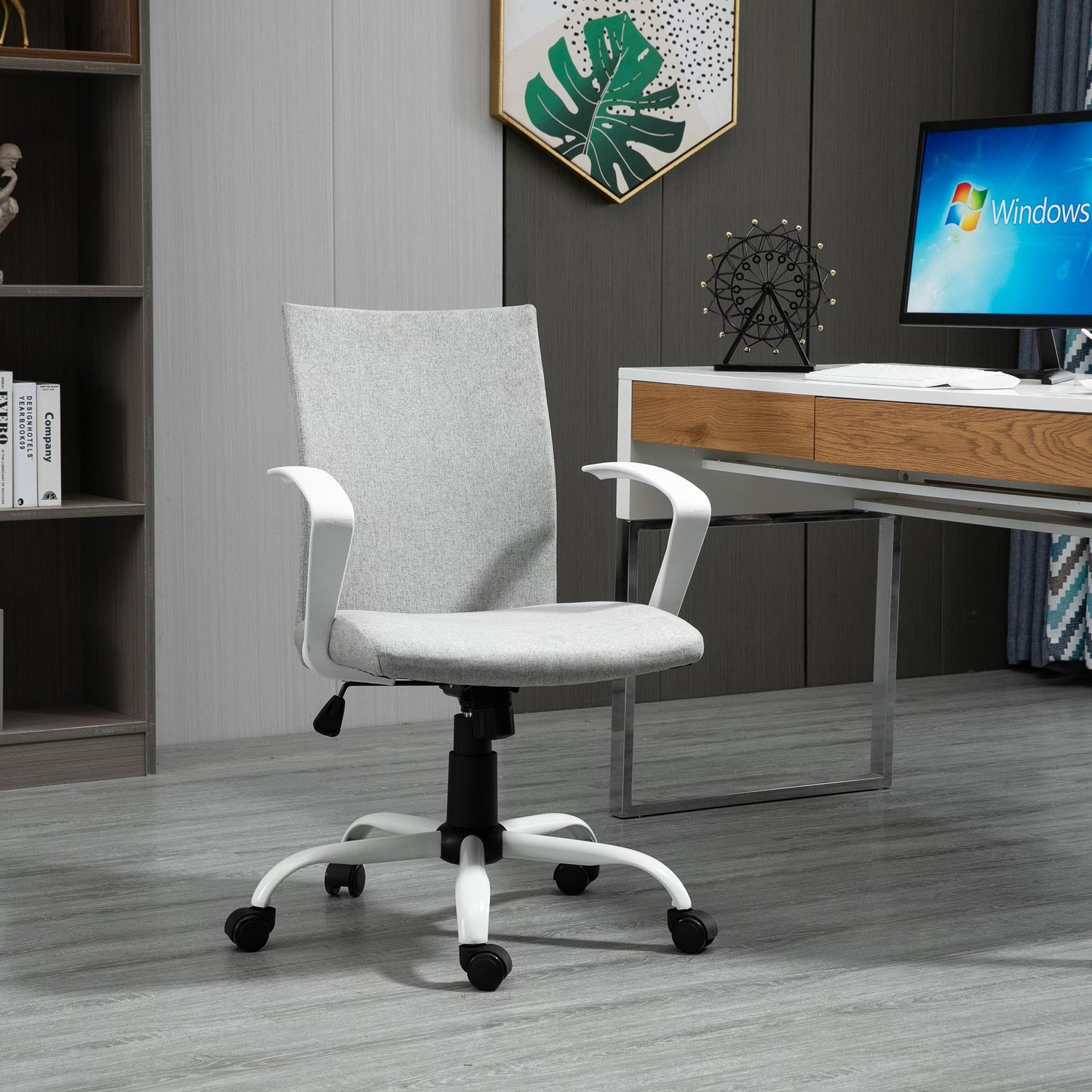Ergonomisk kontorsstol med nackstöd, meshrygg och svängbara hjul