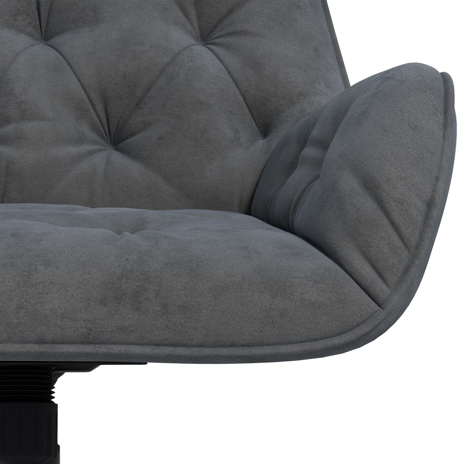 Ergonomisk kontorsstol, höjdjusterbar, sammetslook