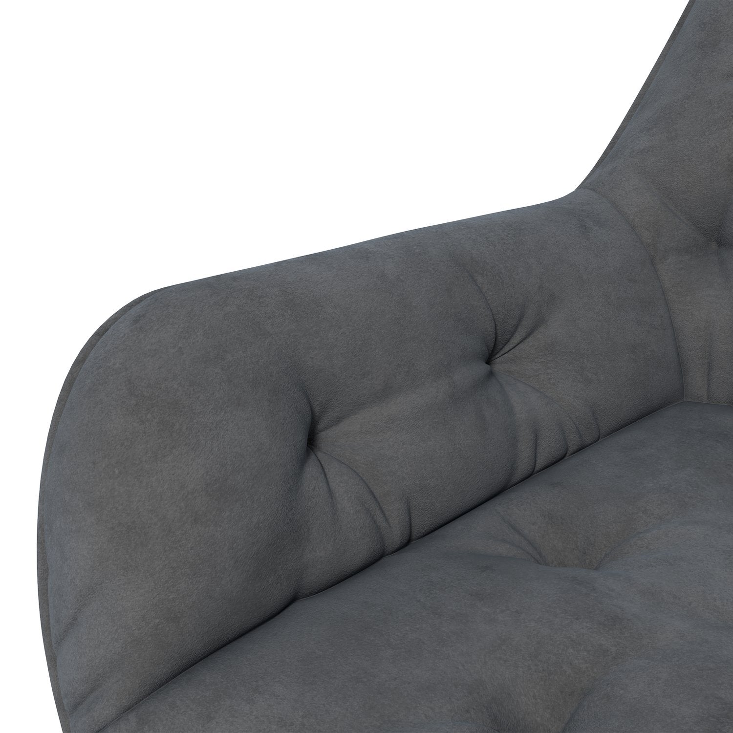 Ergonomisk kontorsstol, höjdjusterbar, sammetslook