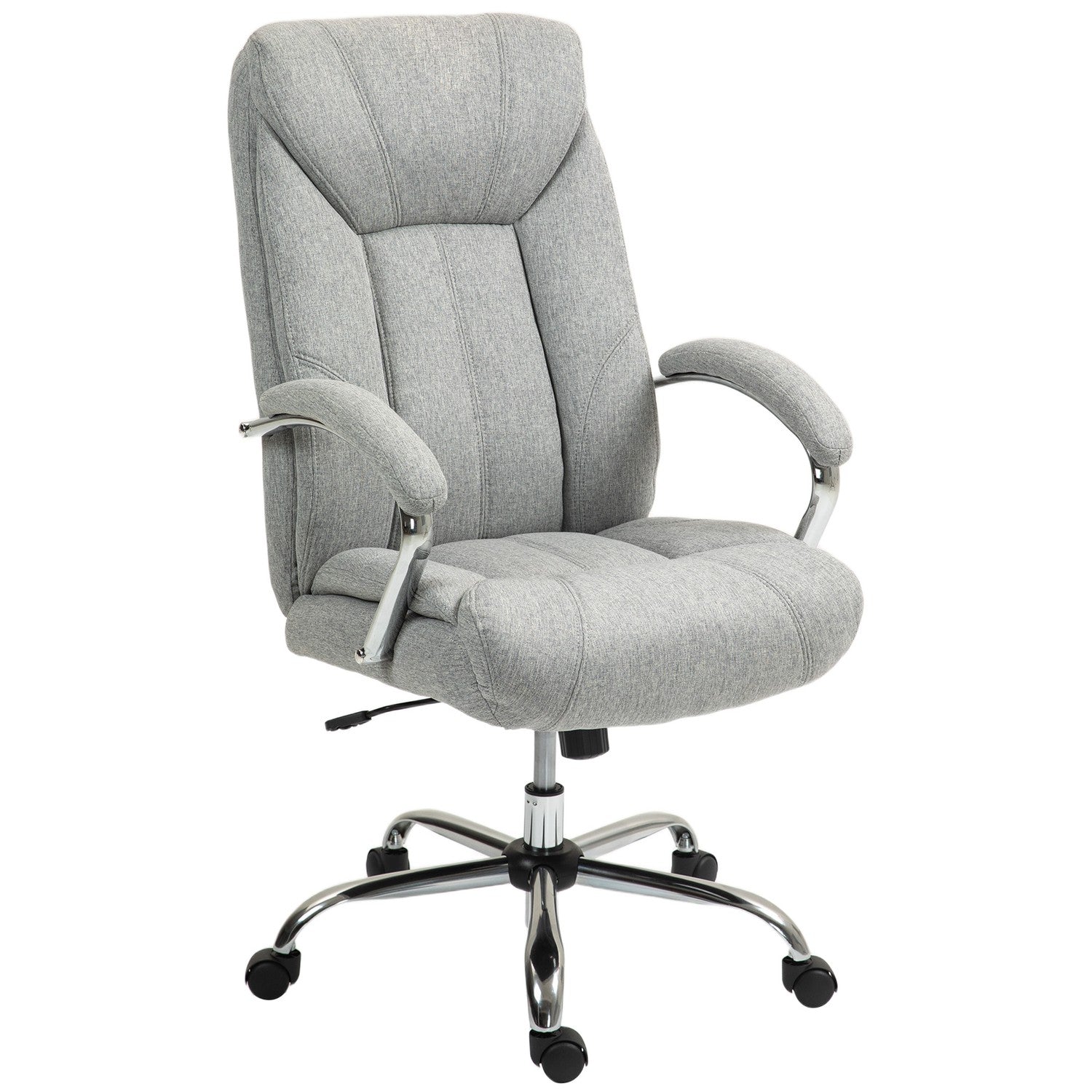 Ergonomisk vridbar kontorsstol, vadderade armstöd, justerbara