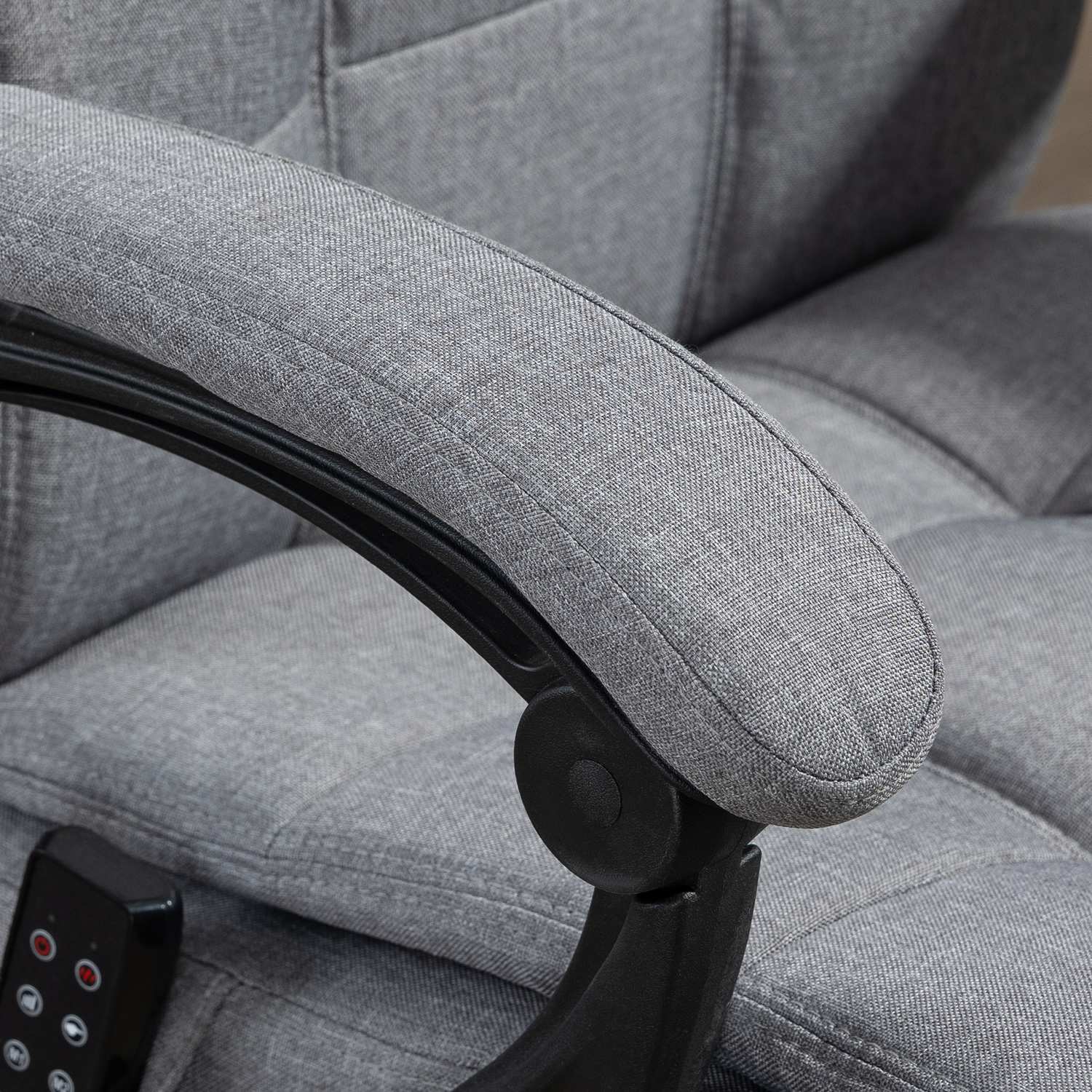 Ergonomisk kontorsstol med massage & ländryggsvärme, Grå