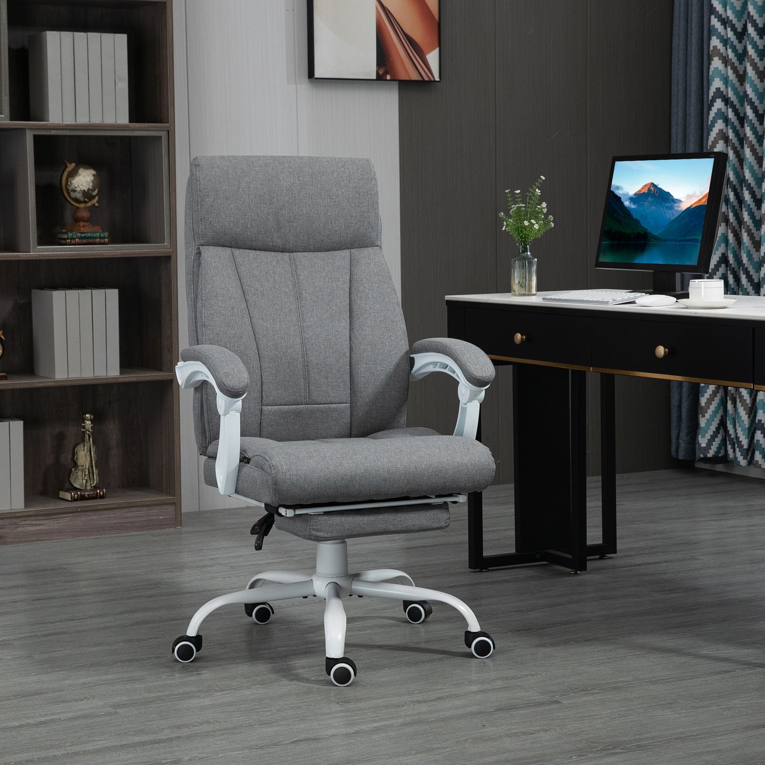 Ergonomisk kontorsstol med justerbar lutning och höjd