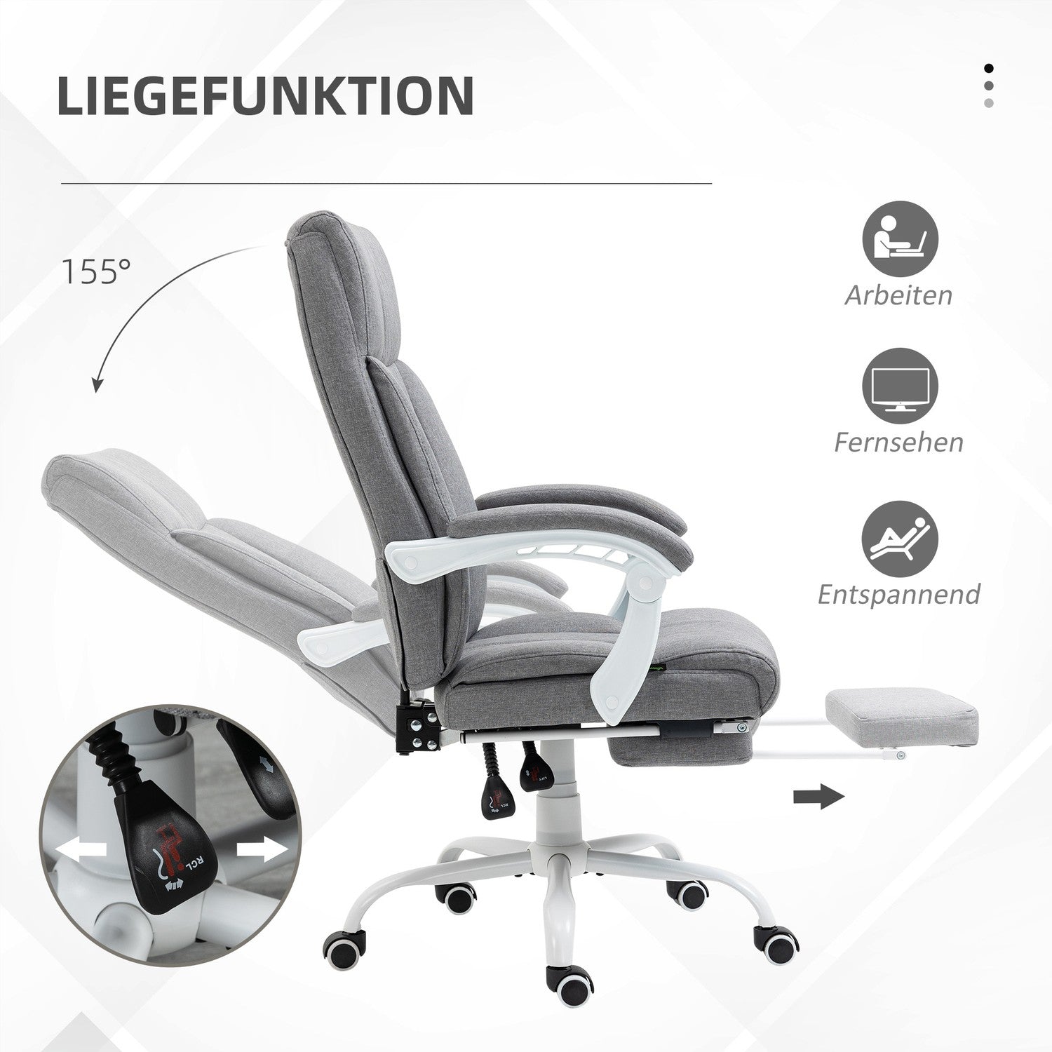 Ergonomisk kontorsstol med justerbar lutning och höjd