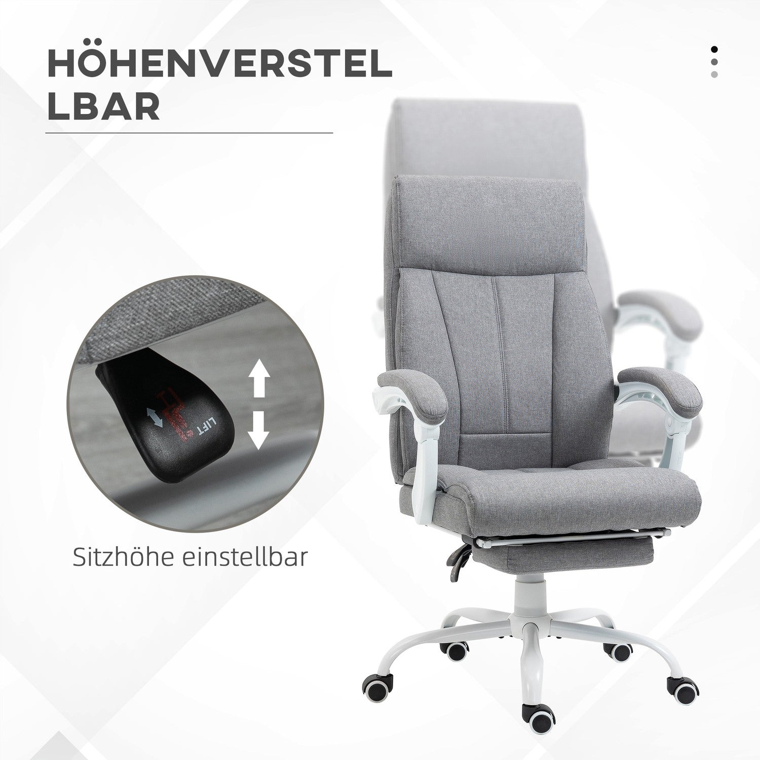 Ergonomisk kontorsstol med justerbar lutning och höjd
