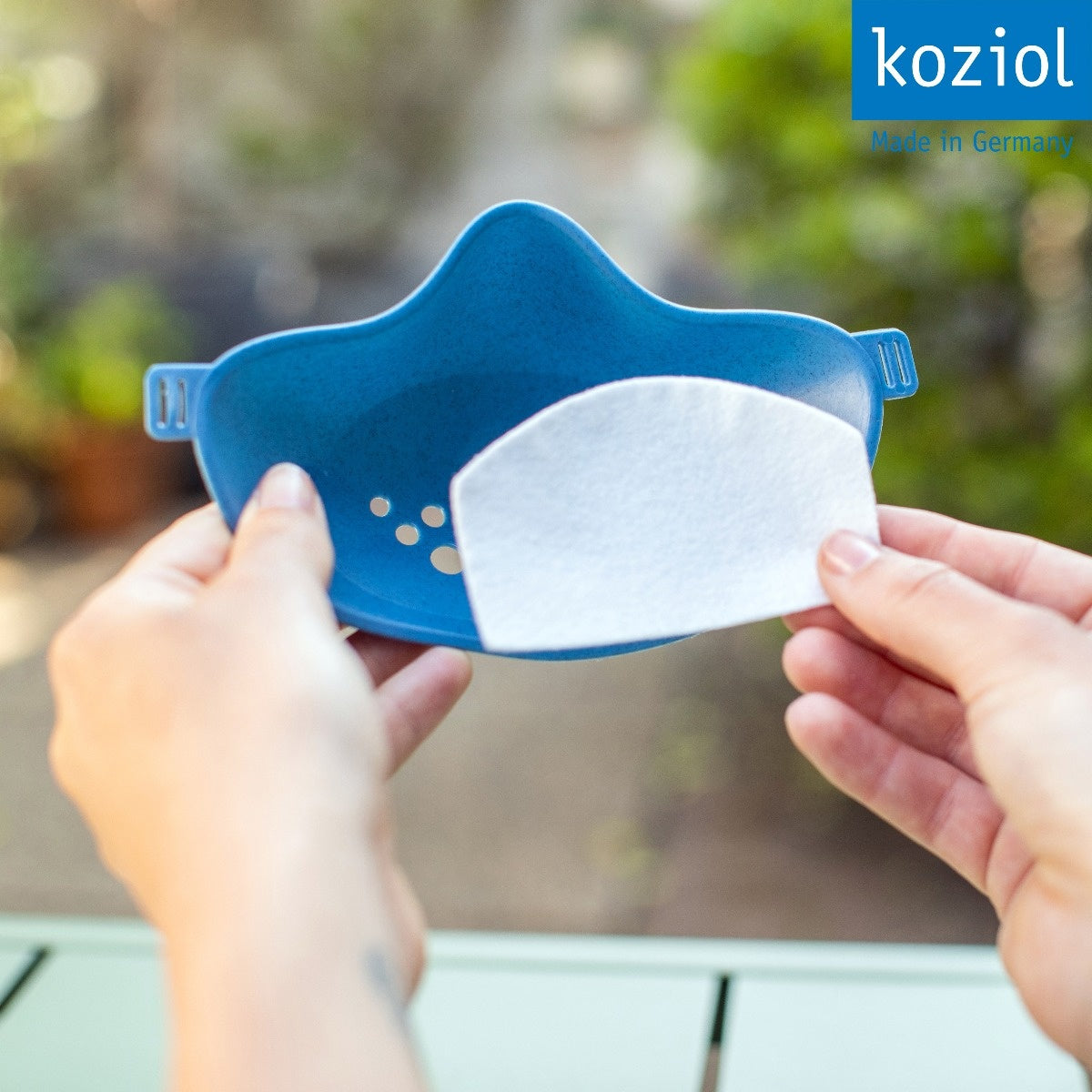 Koziol Community Mask - Organic Grey inkl. 1 filter