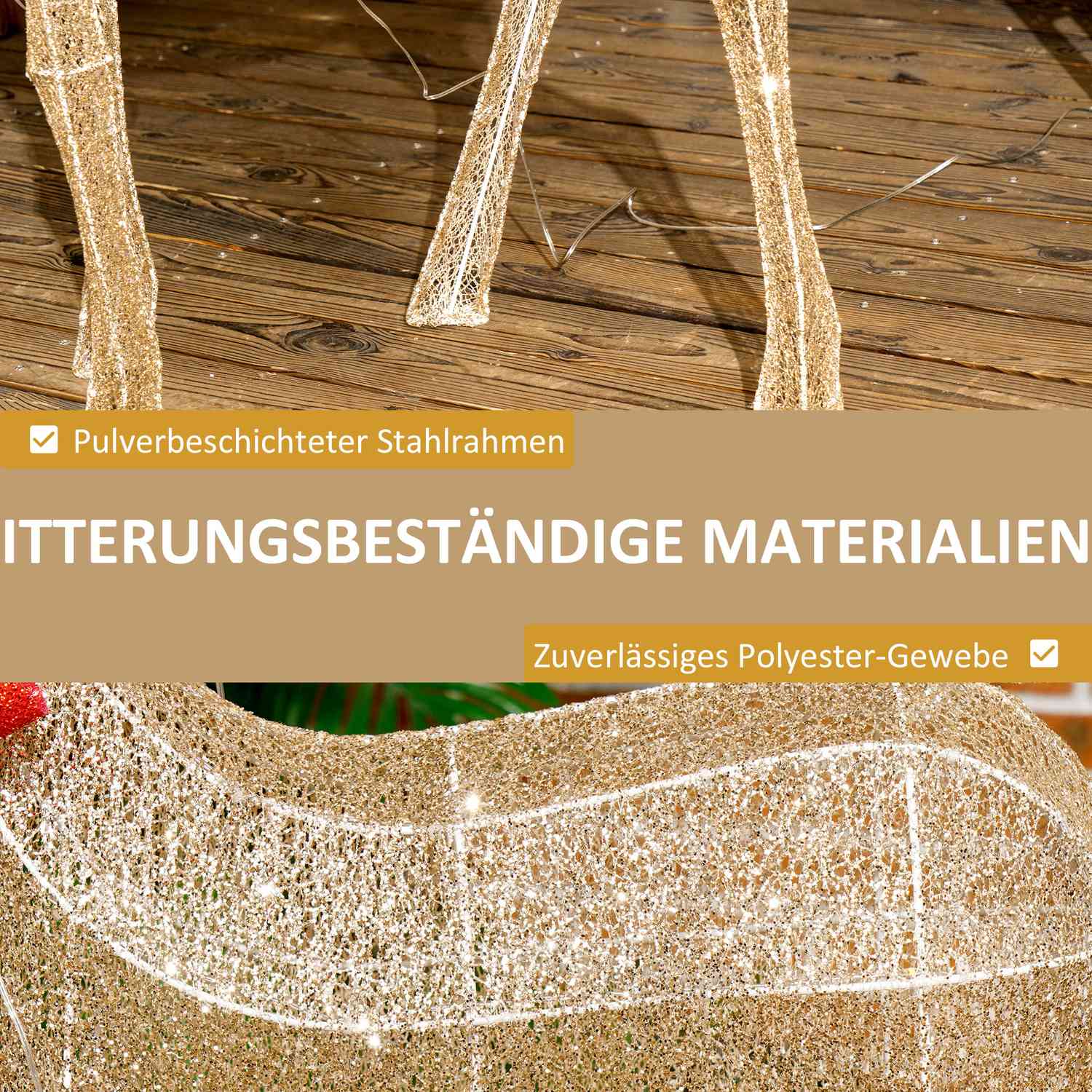 LED Ren juldekoration, Varmvit, Timer