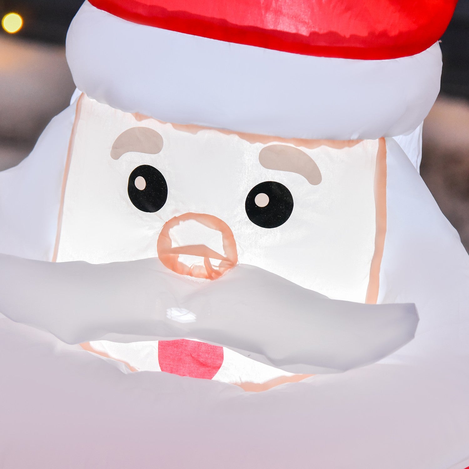LED uppblåsbar jultomte & snögubbe – 70x45x120 cm, varmvit