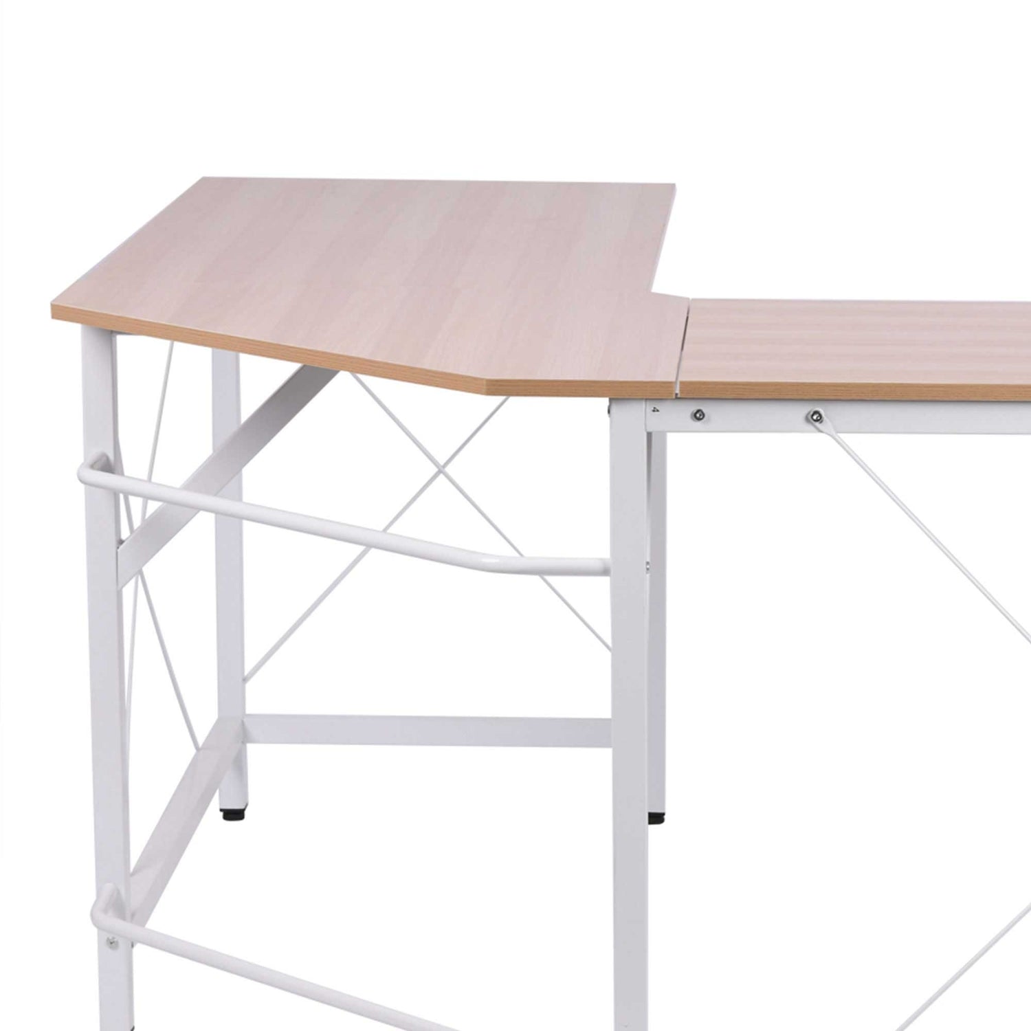 L-format hörnskrivbord, MDF-trä, 150x150x76 cm
