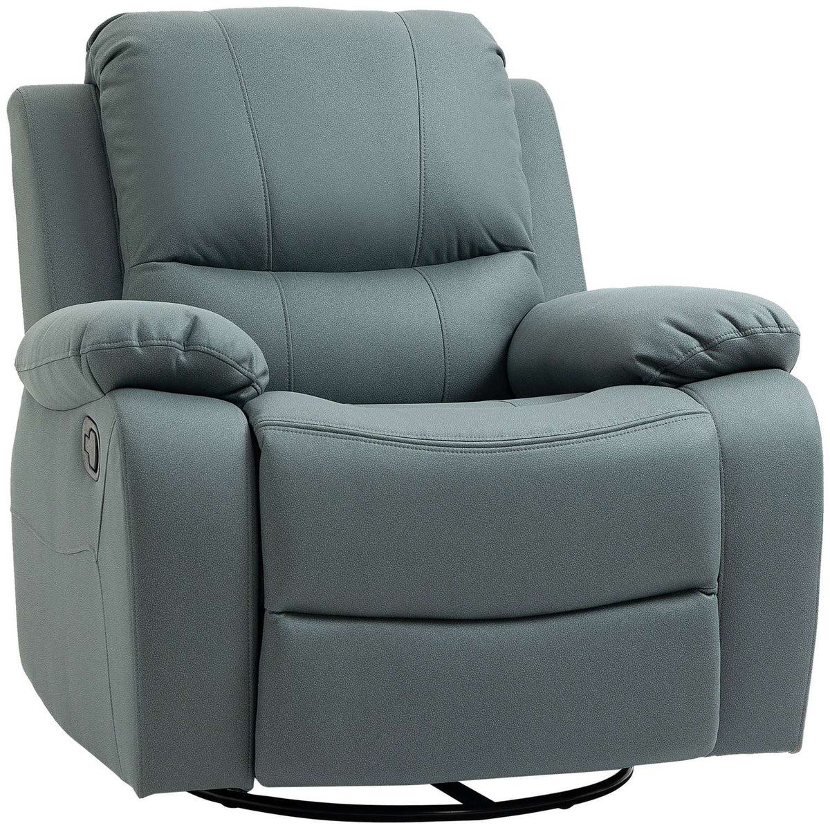 Polohovací relaxační křeslo s podnožkou, zelený polyester