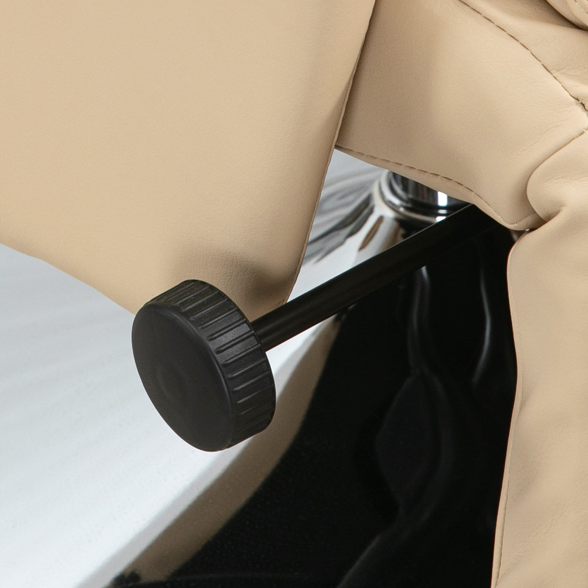 Liggstol, konstläder, 360° vridbar, beige