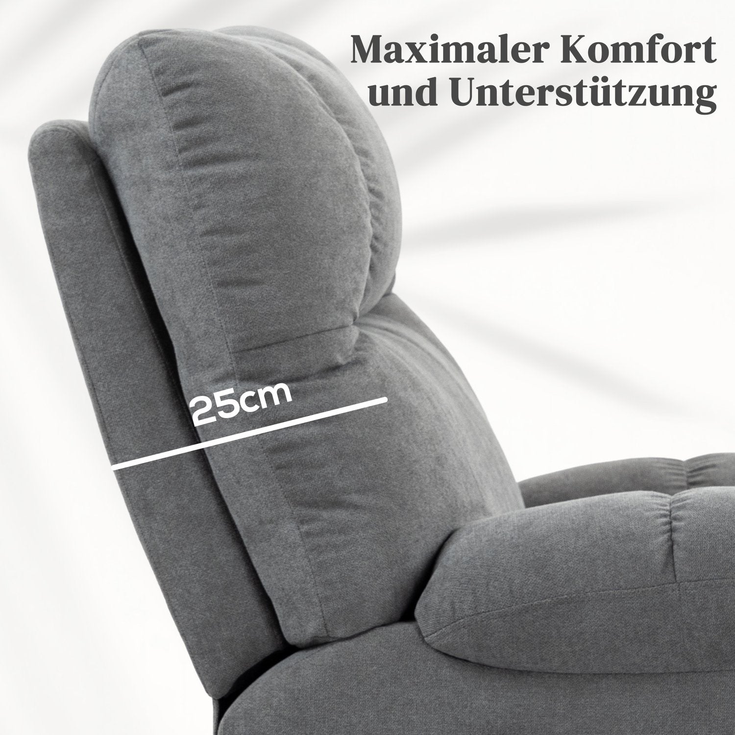 Liggstol med ståhjälp, massage och höjdjustering