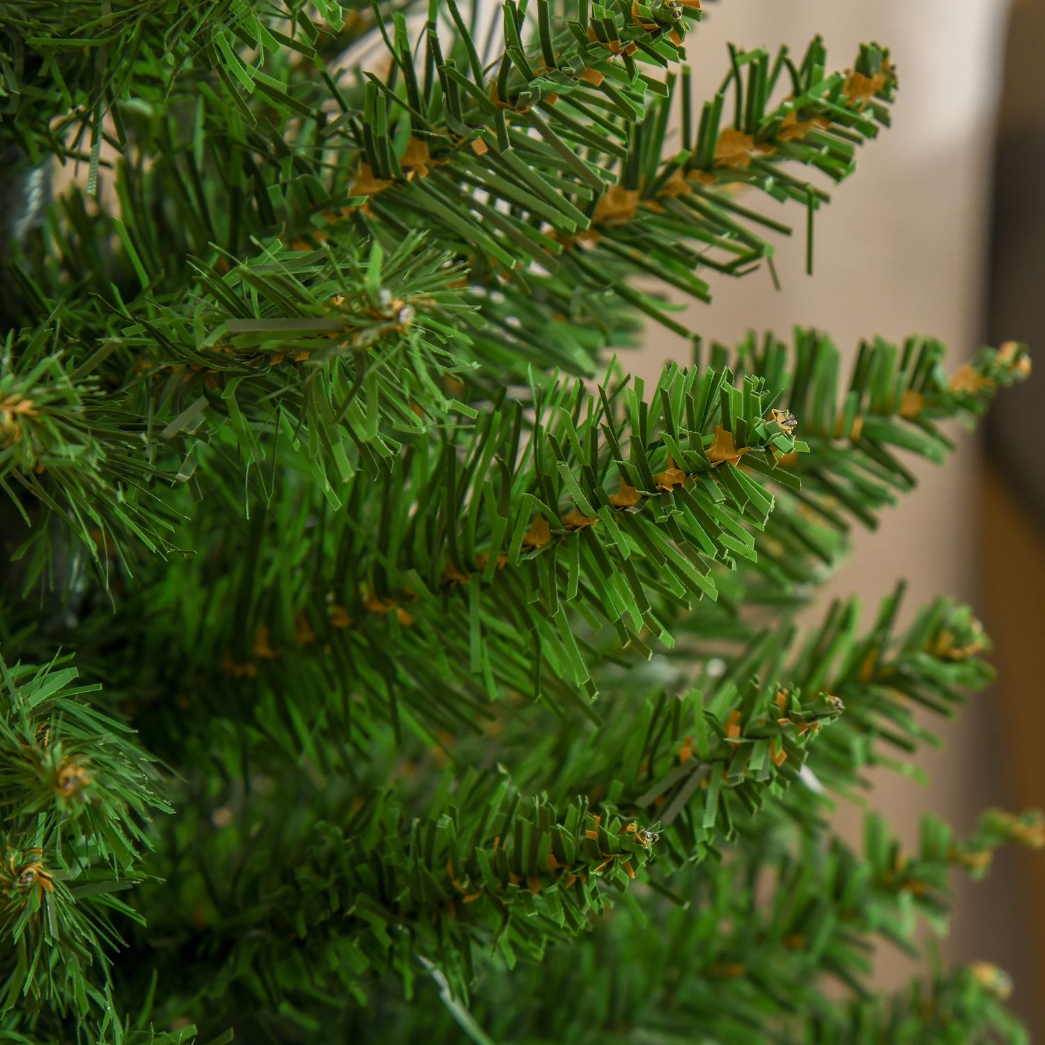 Kleine kunstmatige kerstboom van 60 cm voor op tafel, linnen voet
