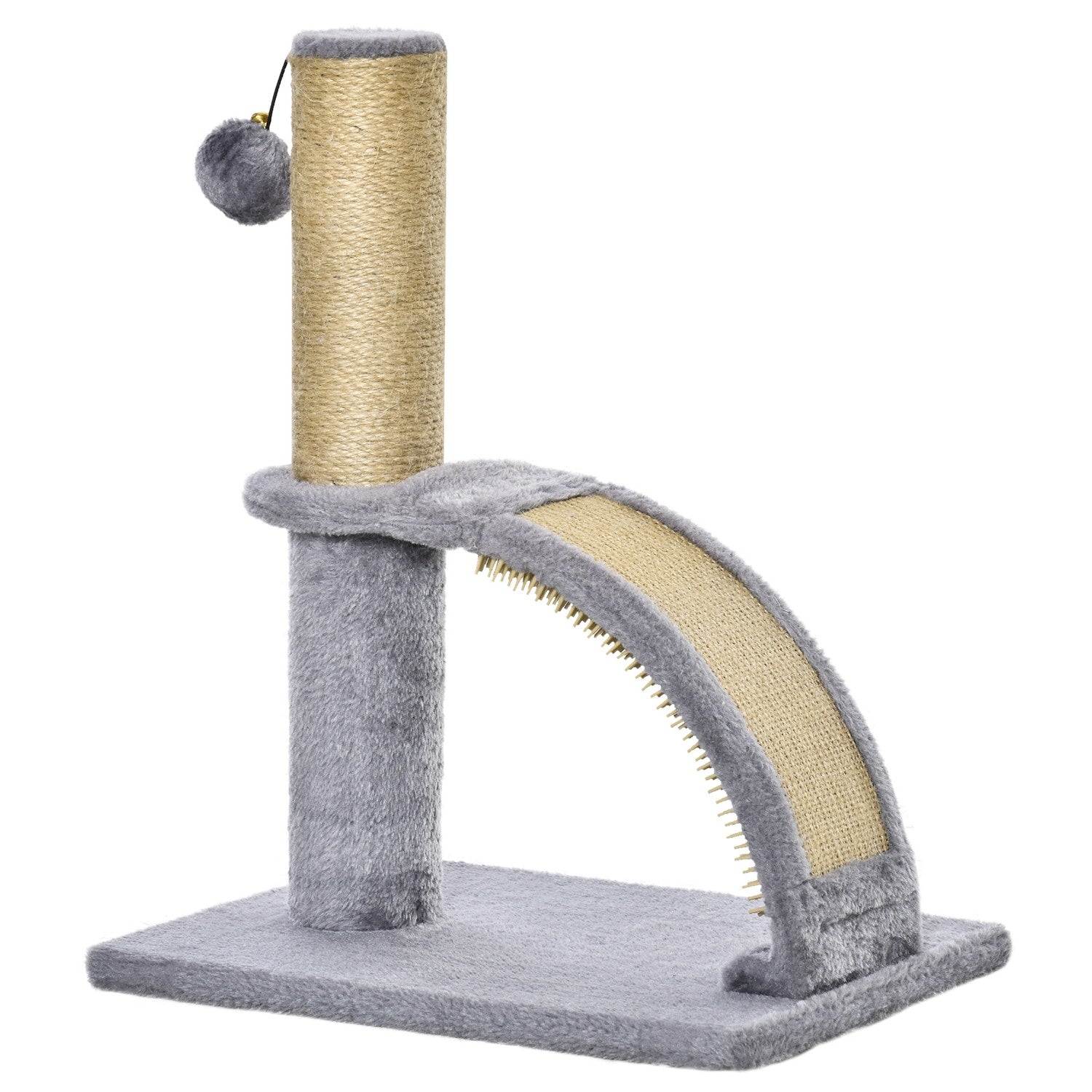 Cat Scratching Post, Grå – Inkluderar massagebräda och dyna