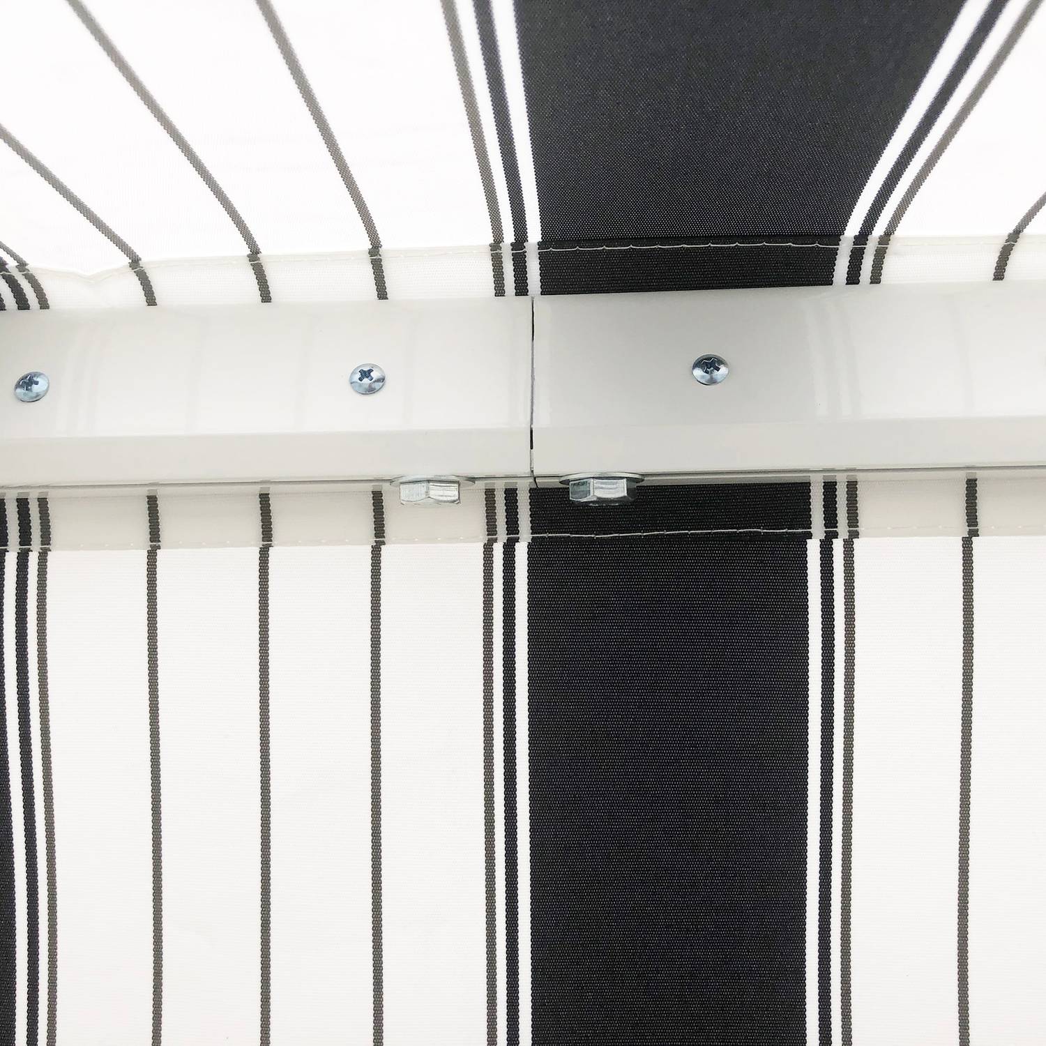 Manuell fällarmsmarkis 4m, Solskydd, Vit/Blå