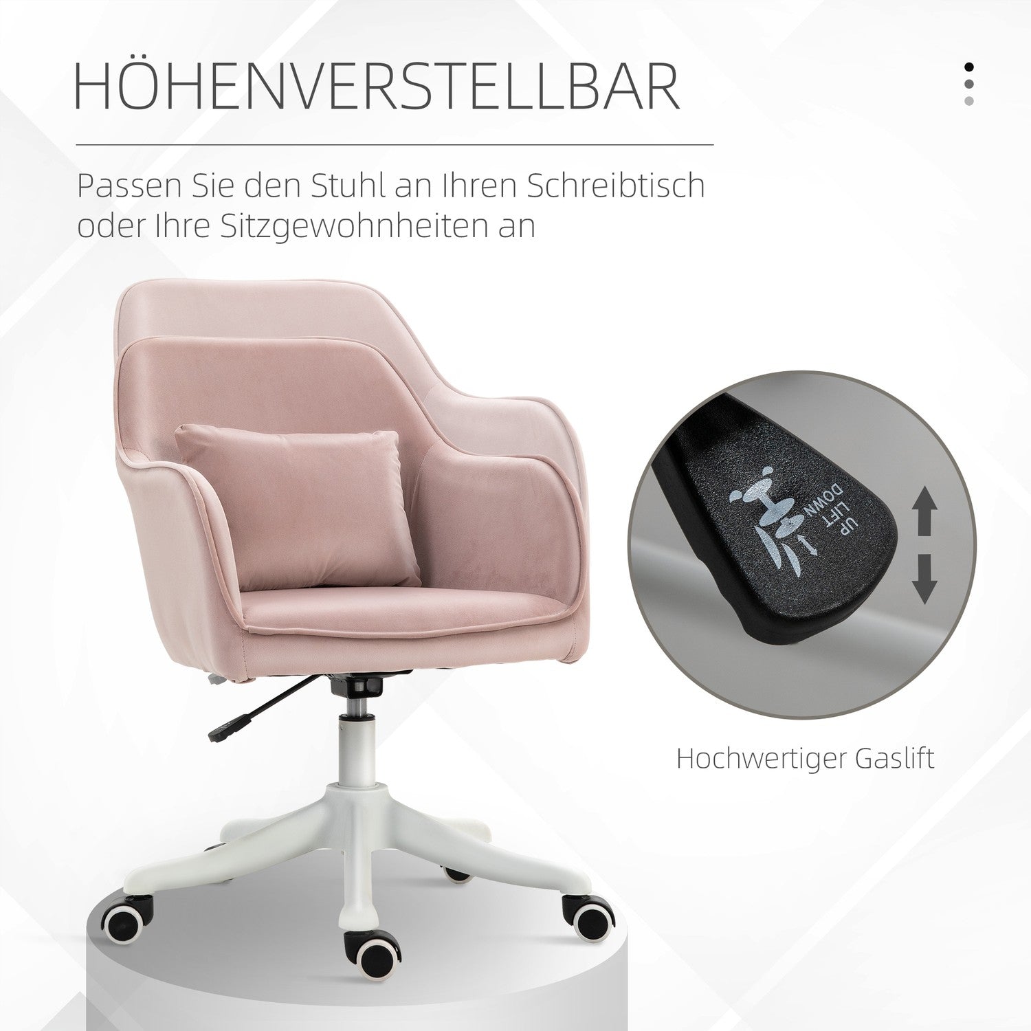Massagekontorsstol med vibration och justerbara armstöd