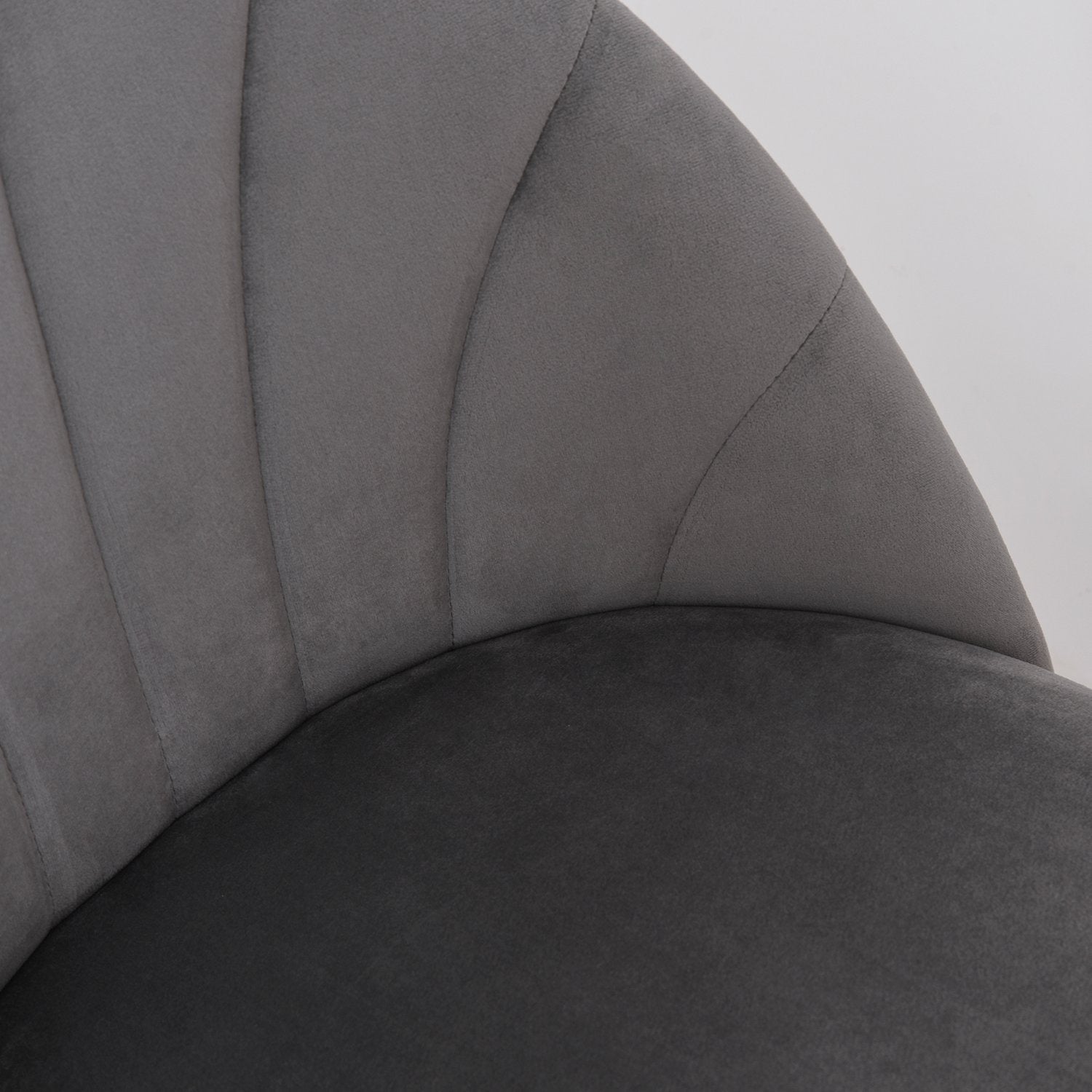 Sammetsmatsalsstolar Set om 2, Skandi Design, Grå
