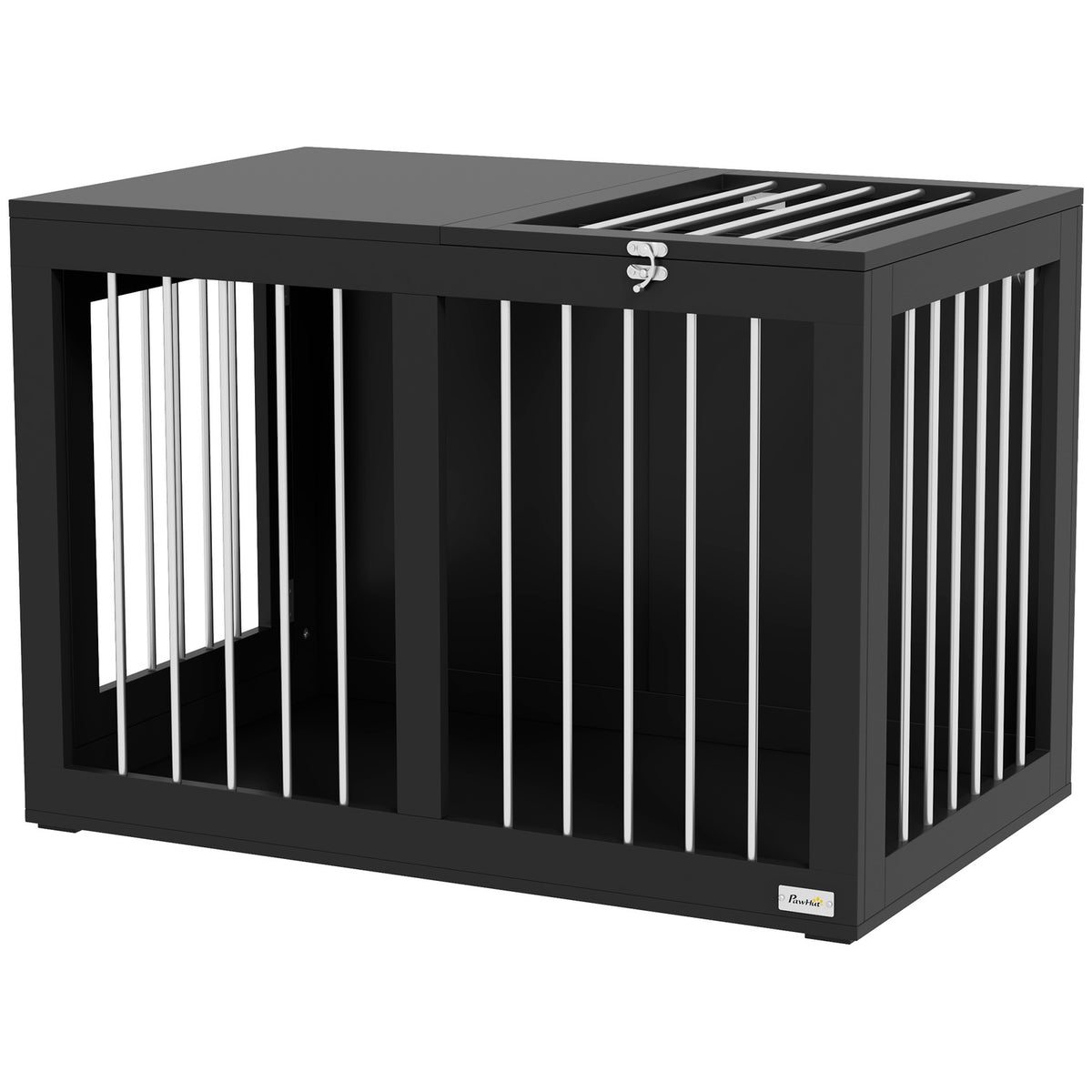Middelgrote hondenbench – zwart, 2 deuren, 80 x 50 x 56,5 cm