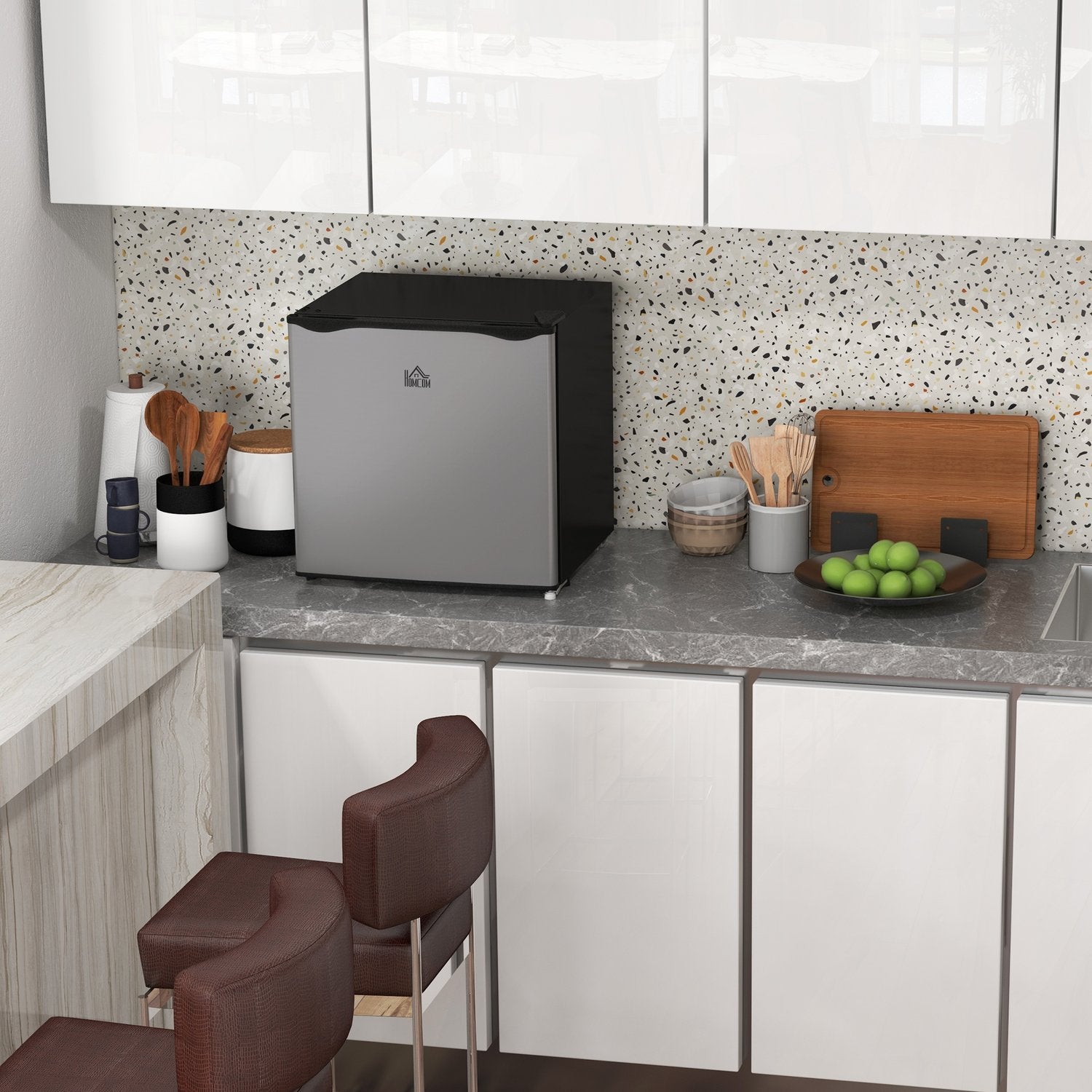 35L fristående minifrys, silver, 5-nivåkontroll