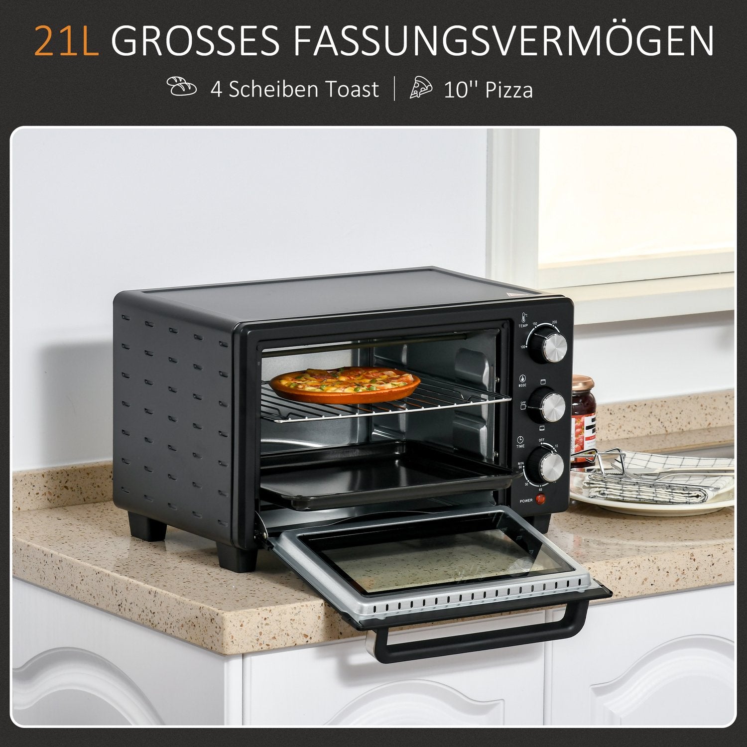 Miniugn 21L – 3 lägen, 100°C-230°C, svart/silver