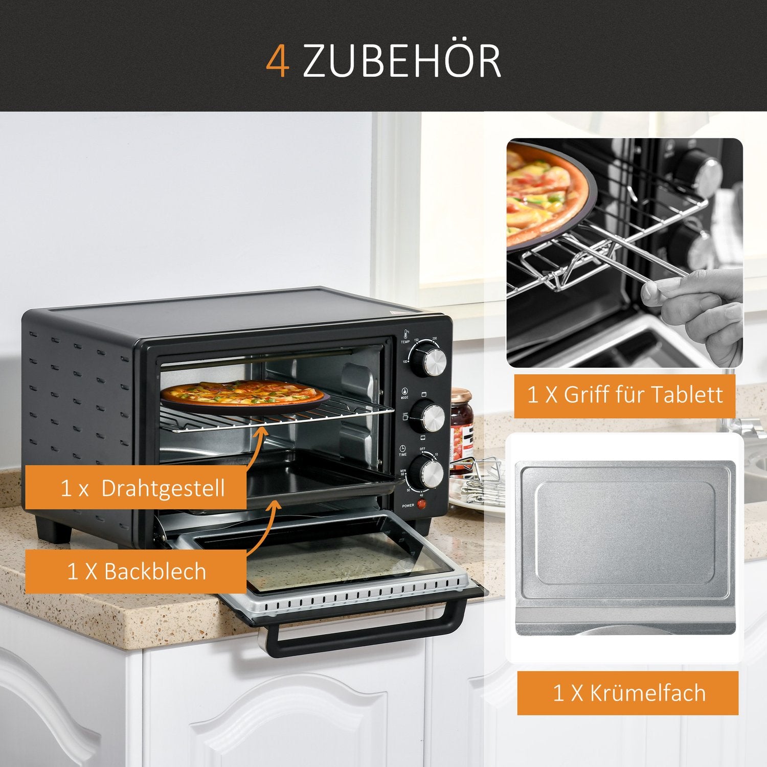 Miniugn 21L – 3 lägen, 100°C-230°C, svart/silver