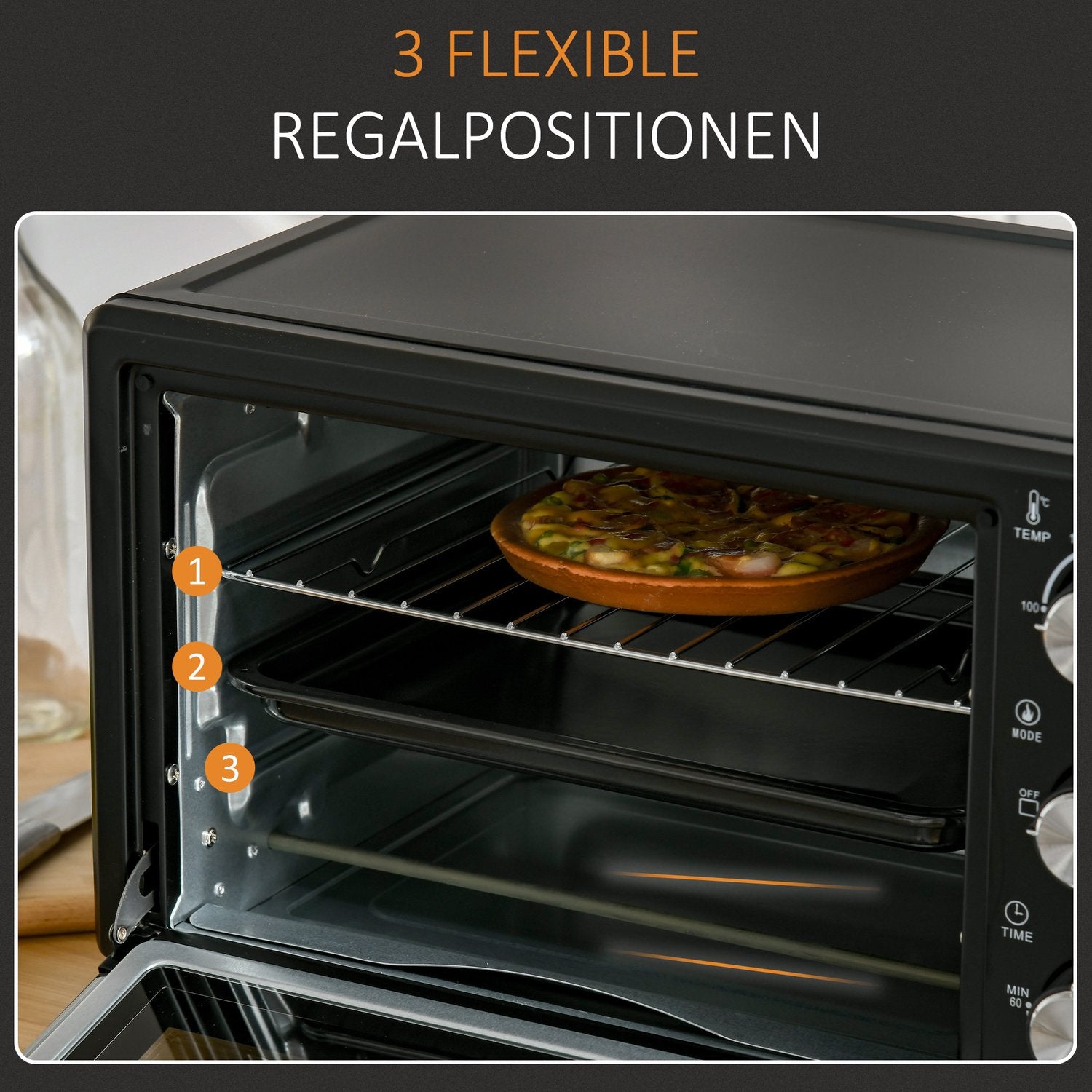 Miniugn 21L – 3 lägen, 100°C-230°C, svart/silver