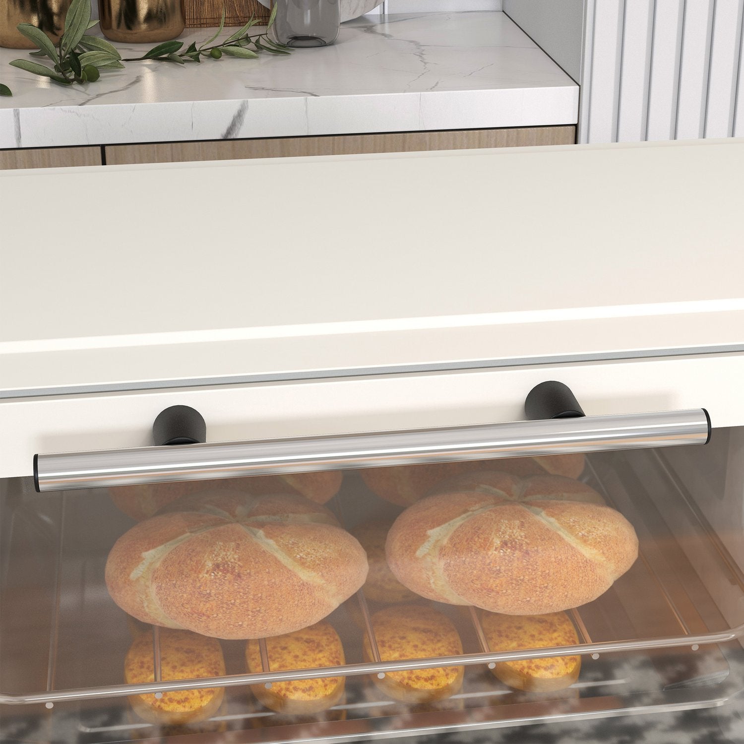 Miniugn 9L – 750W, Timer, Justerbar Temp, Gräddvit