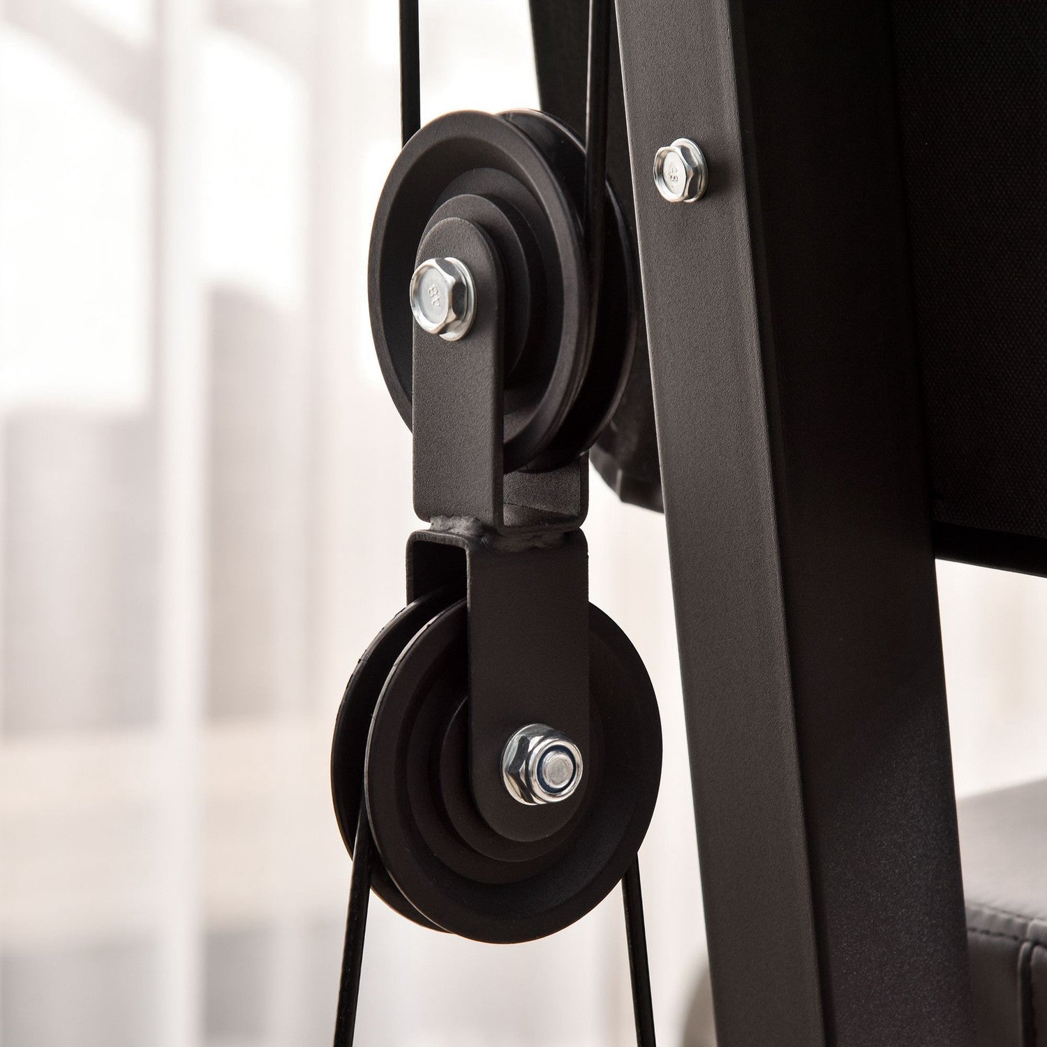 Multi-Gym Fitness Station med vikter och stoppning, svart