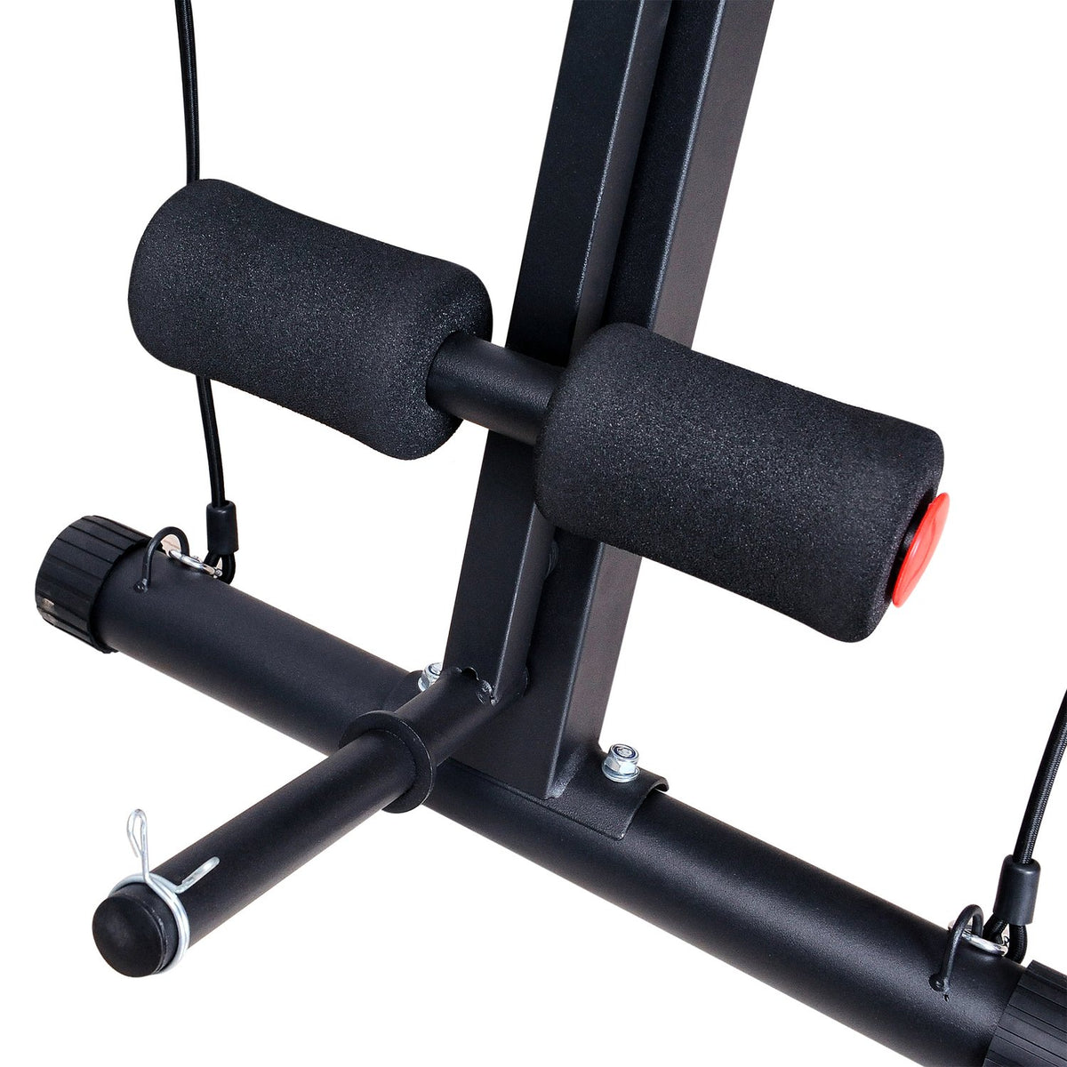 Multifunktion viktbänk multigym med fjäderbooster träningsbänk vikt upp till 120 kg svart 54 x 160 x 106 cm