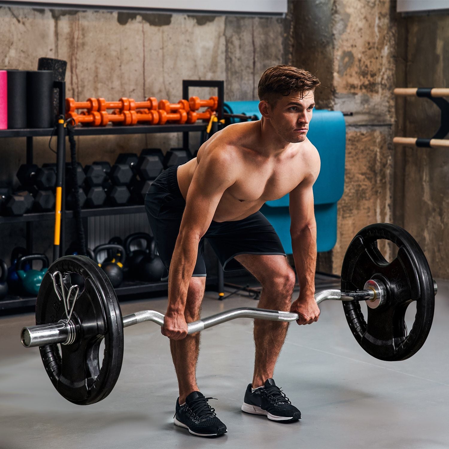 Olympic Tri-Grip viktskivor set, 2x15 kg, gummerad