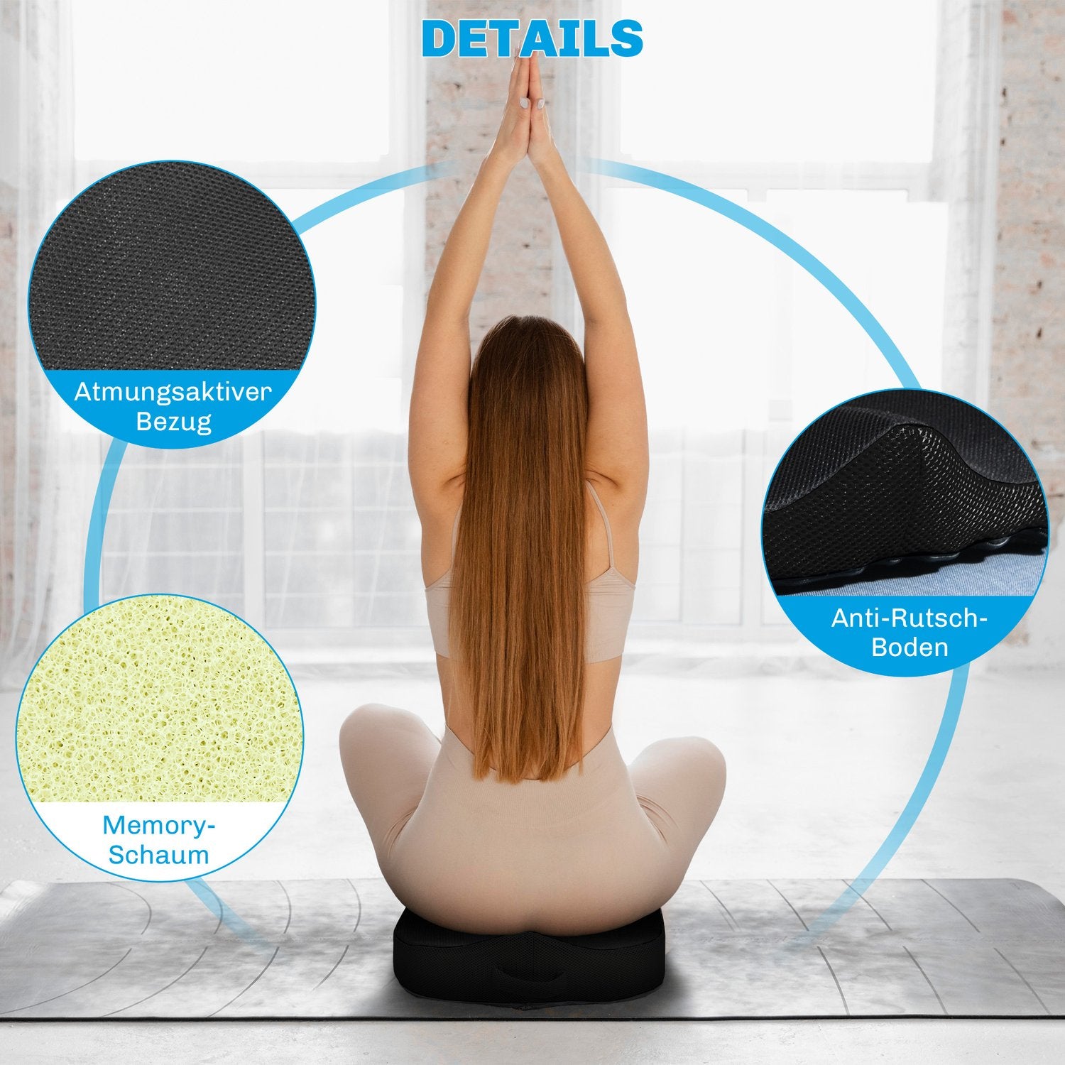 Ortopedisk Memory Foam Sittdyna för ryggsmärta