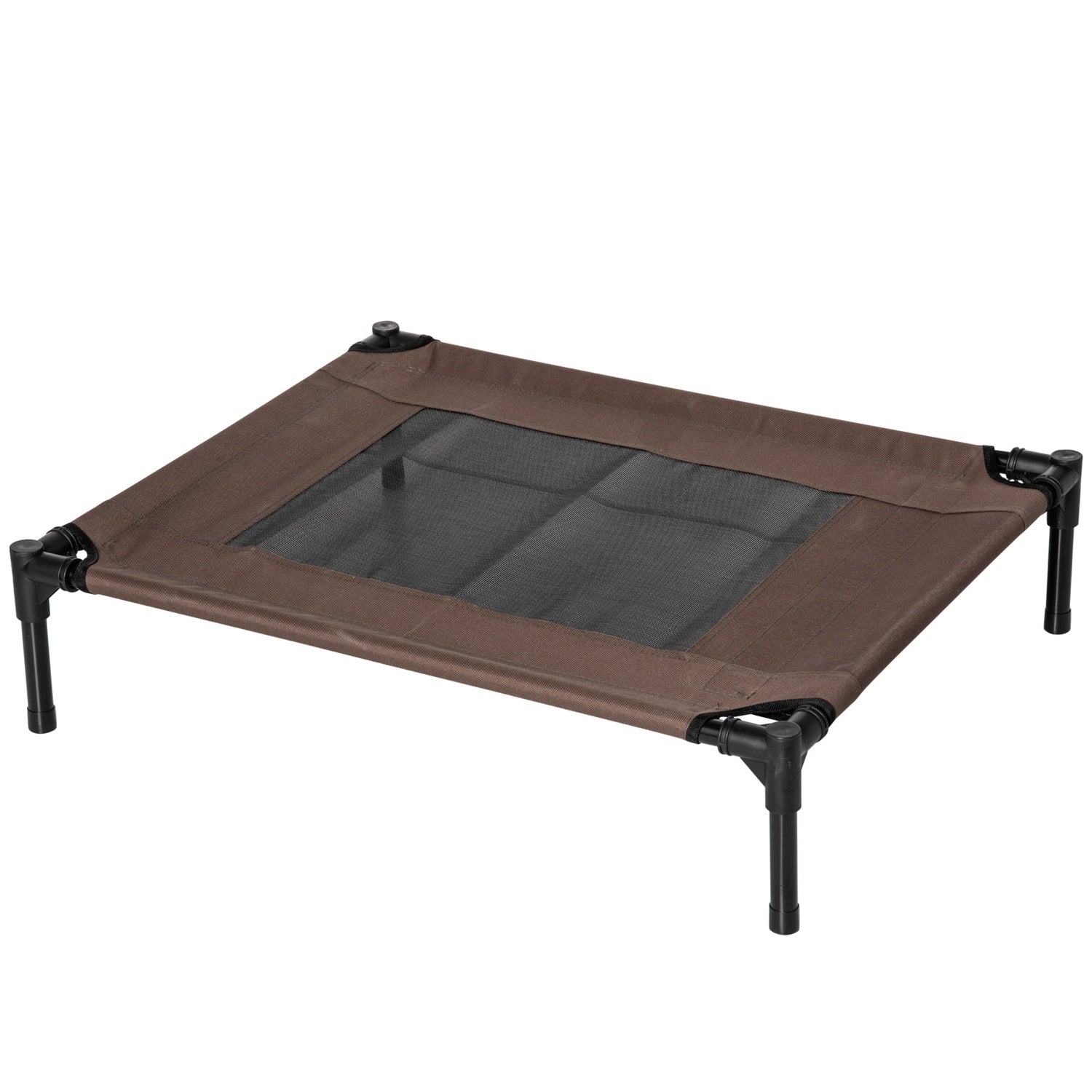 Slitstark hundsäng utomhus, brun 76x61x18cm för husdjur