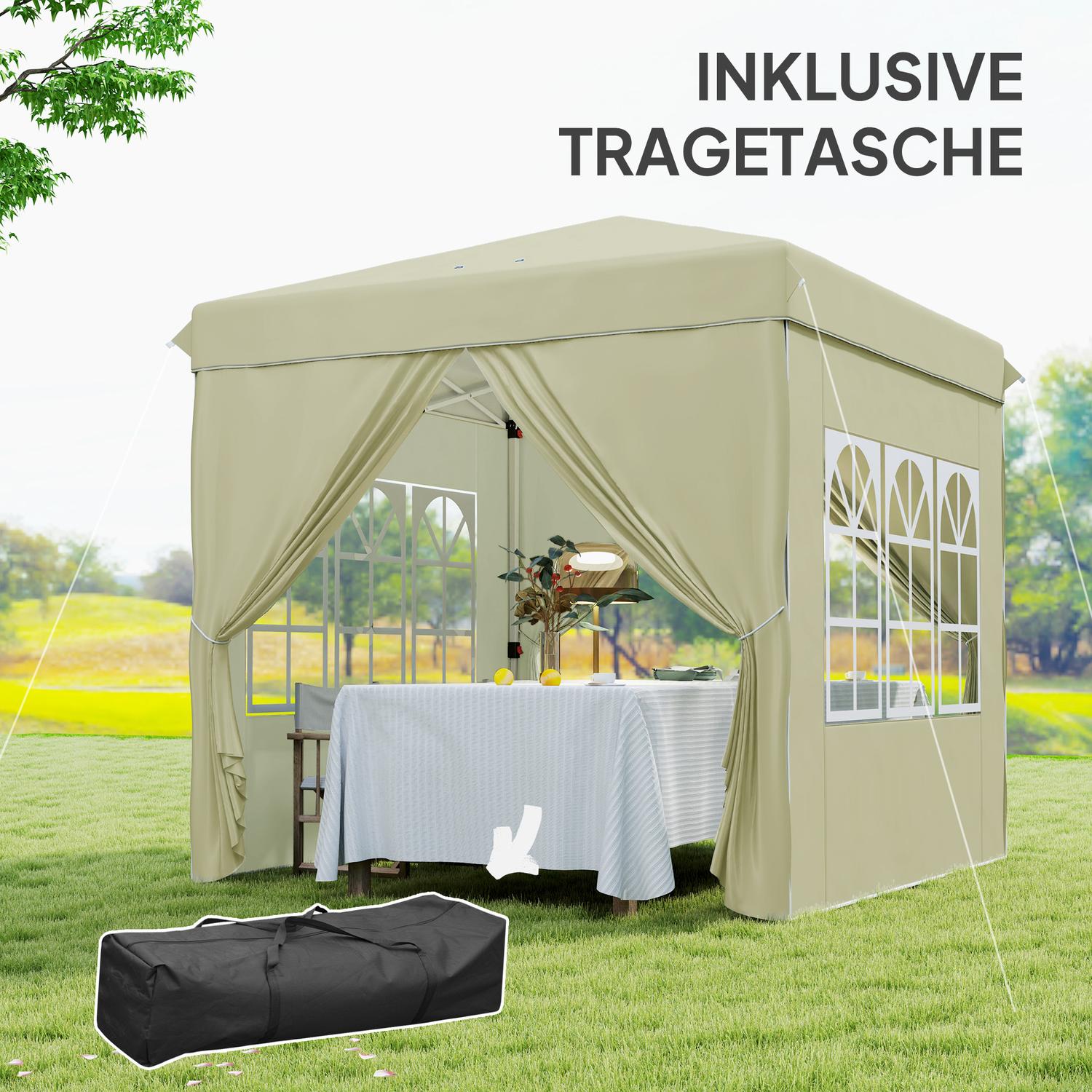 Pop-Up Gazebo 2,5x2,5m UV 50+ vattenavvisande kräm
