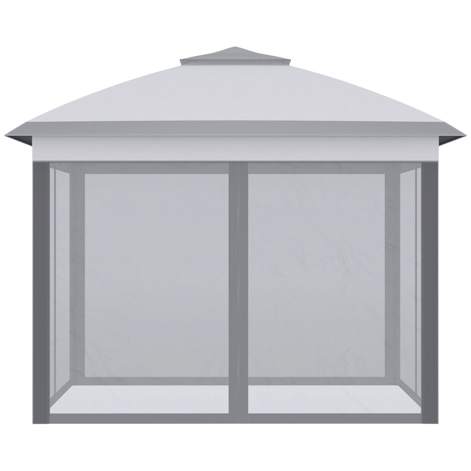 Pop-up 3x3m Garden Gazebo-tält, dubbeltak, myggnät
