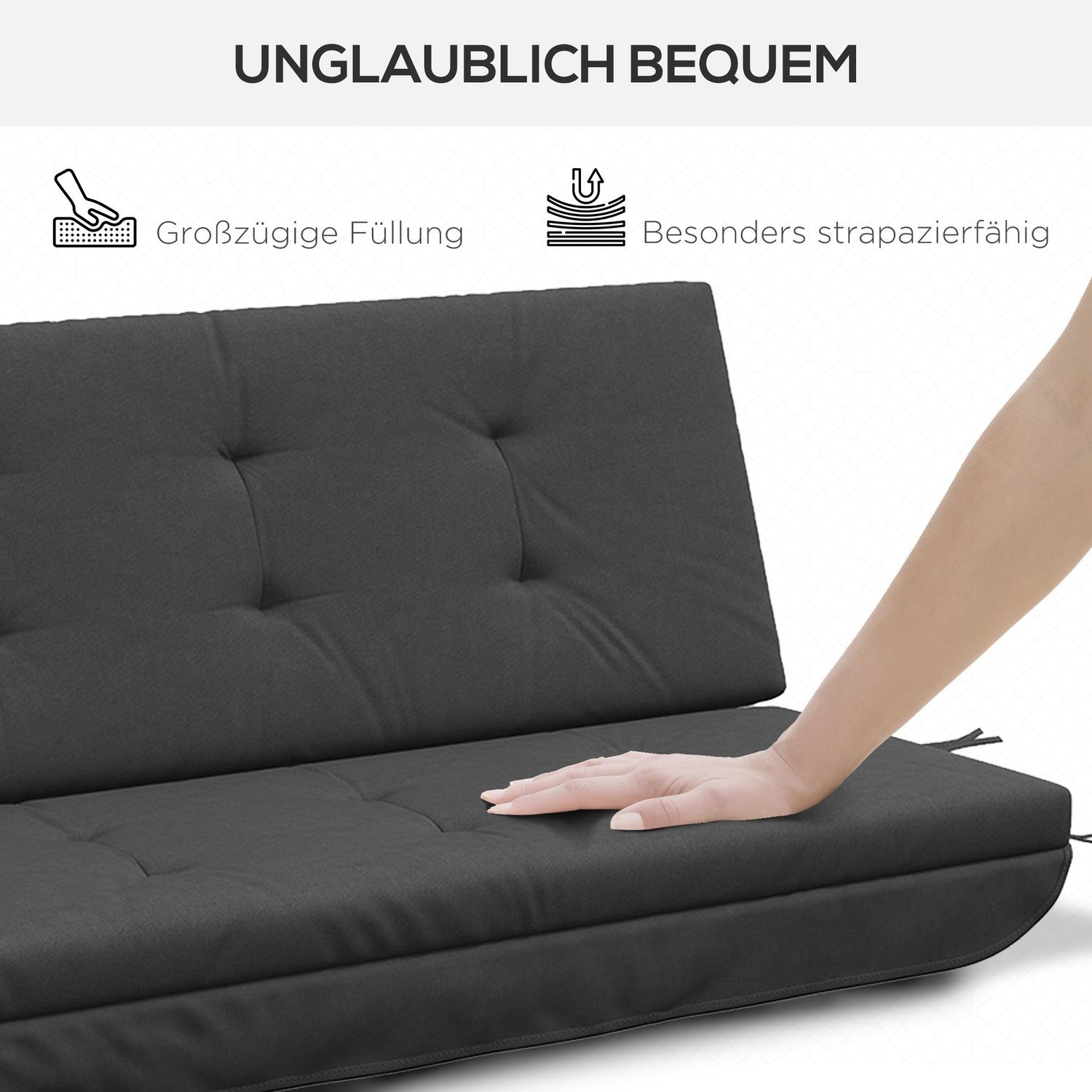 Porch Swing Kuddset – Mörkgrå, 170 cm