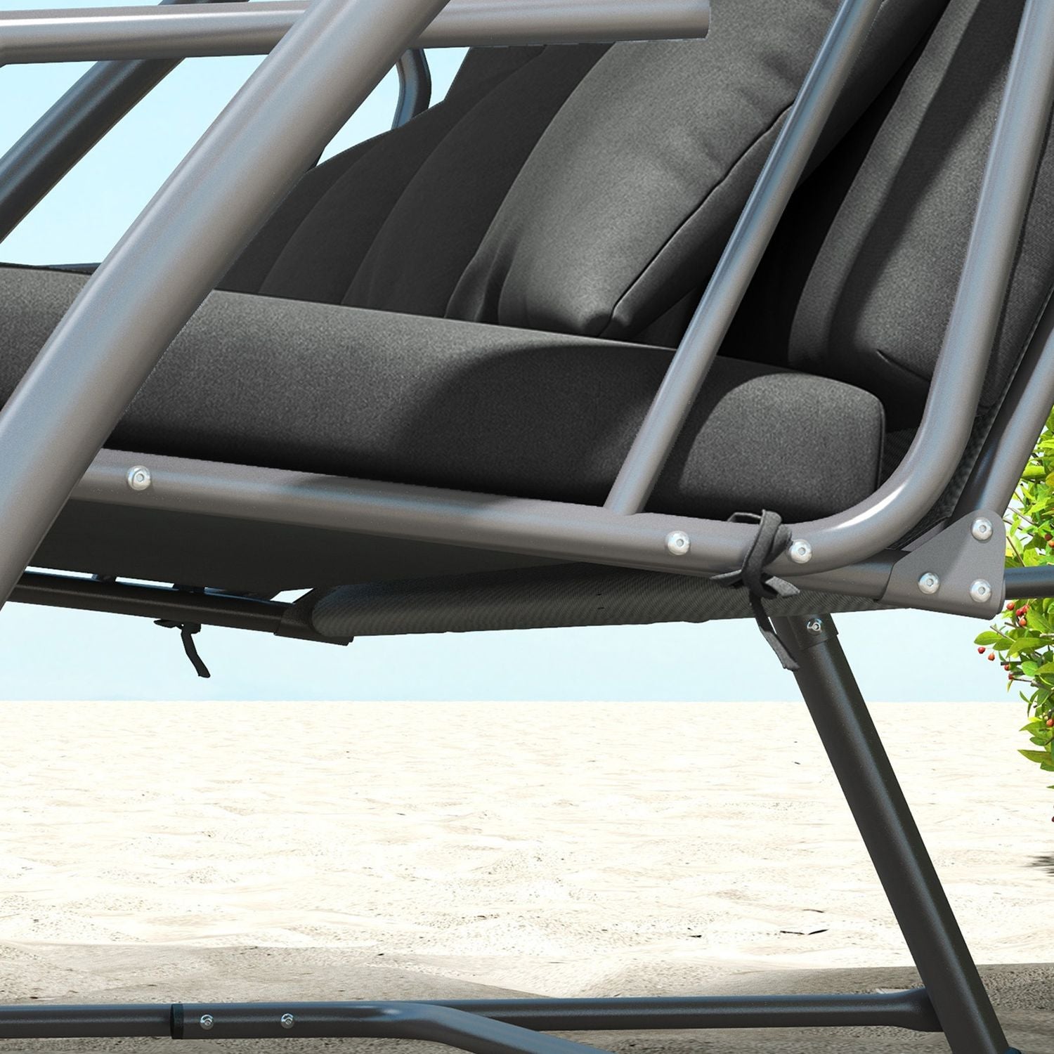 Porch Swing Kuddset – Mörkgrå, 170 cm