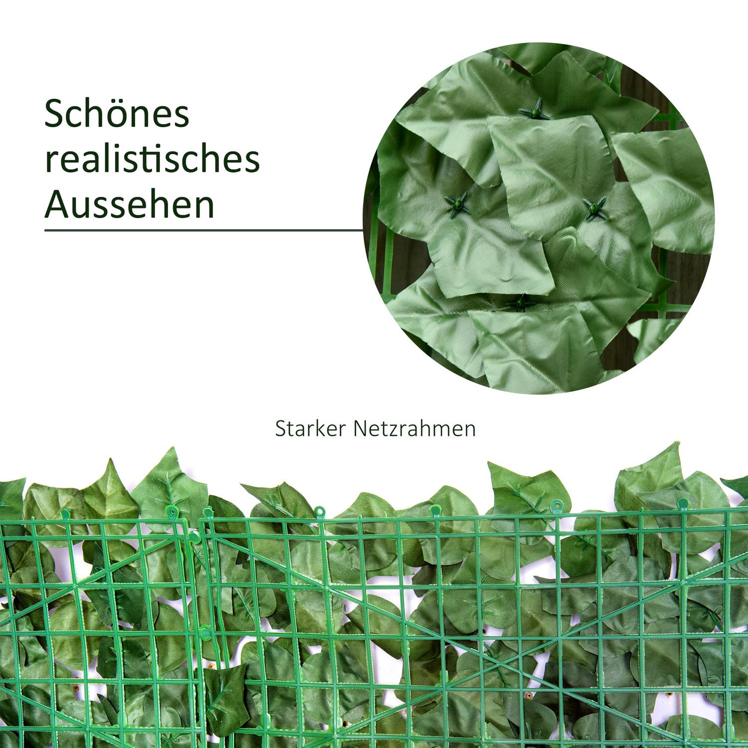 Artificiell integritetshäck – mörkgrön, 300x100cm, trädgård & uteplats