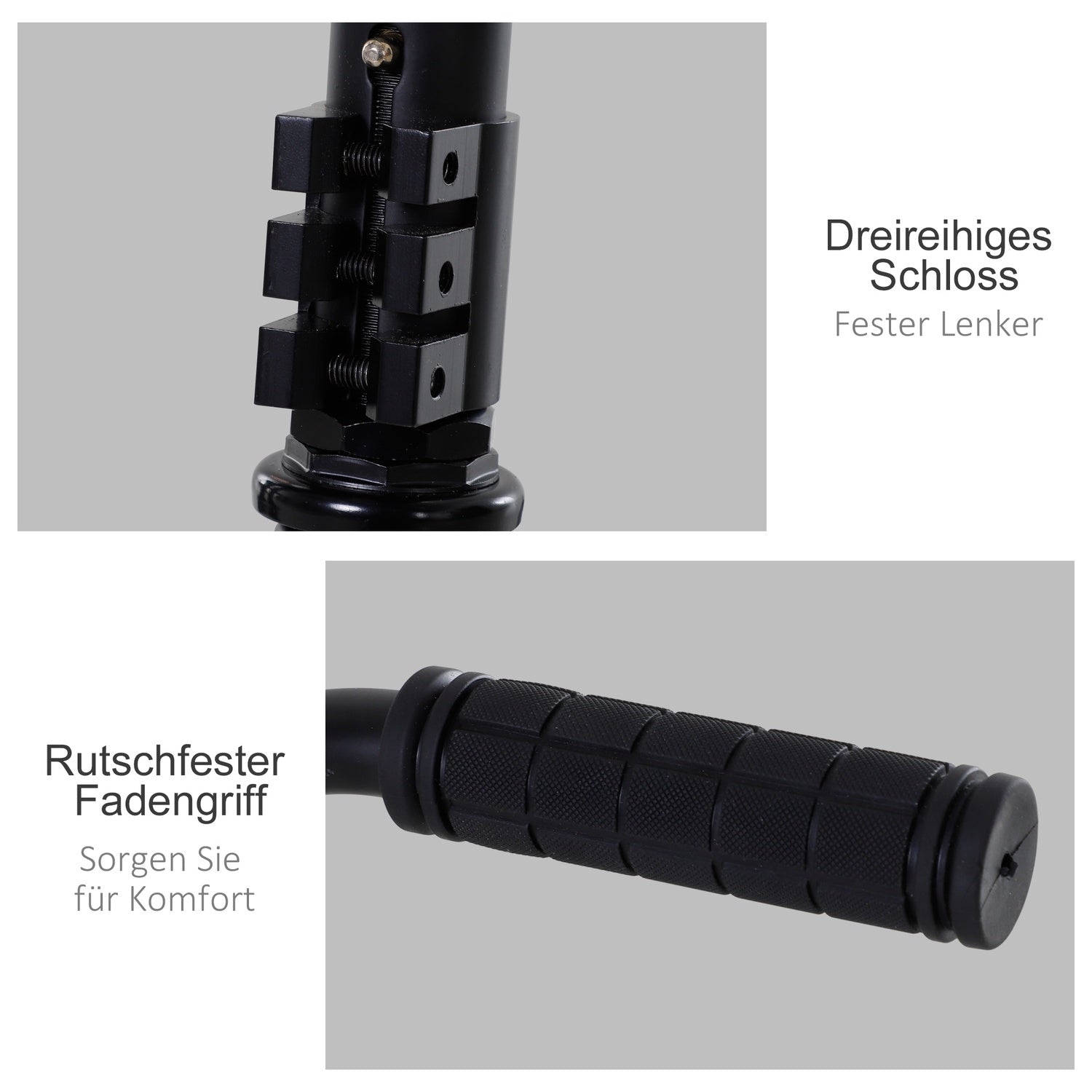 Freestyle stuntskoter med 100 mm PU-hjul, svart