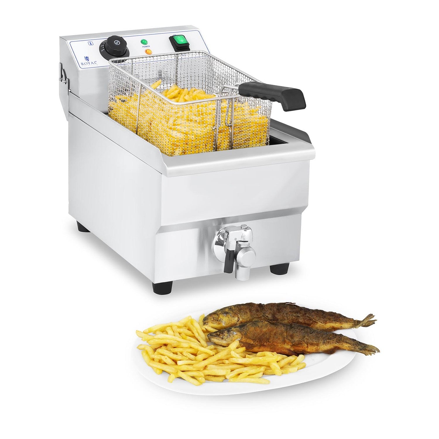 Professionell cateringfritös med kran 230V 10L