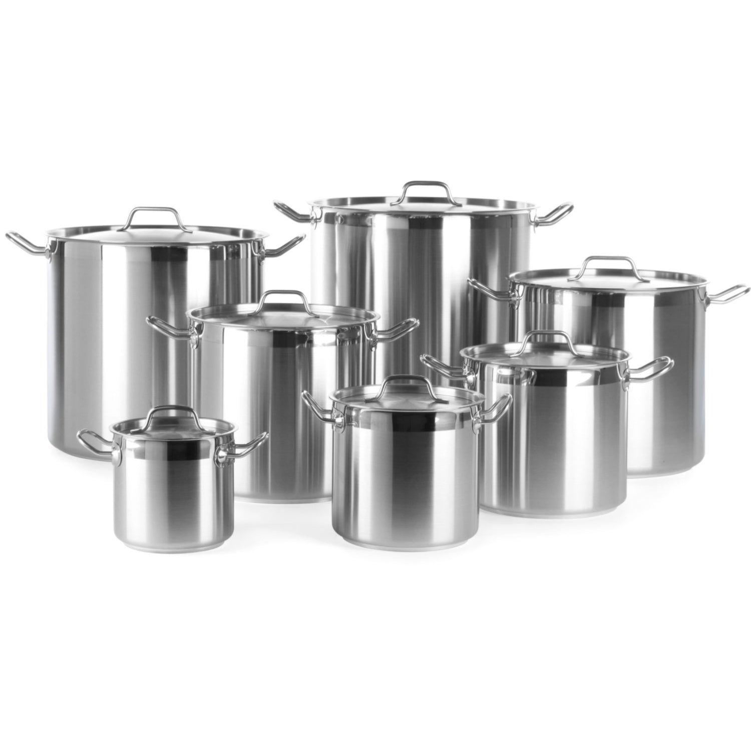 Profi Line hög gryta med lock, Smörgåsbotten, 70 l, dia. 450 x 450 mm - Hendi 832929