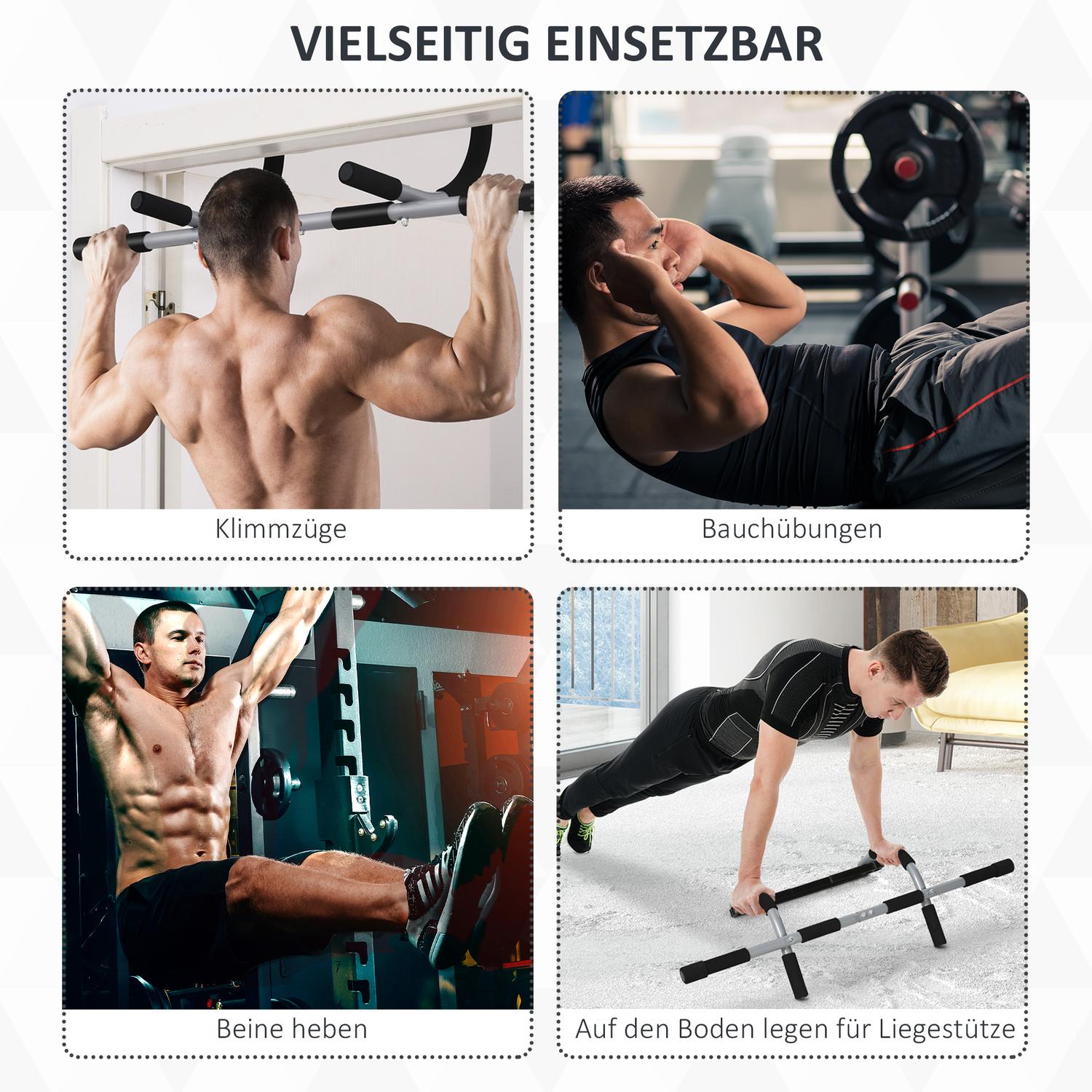 Pull-Up Bar Steel & Foam – Multifunktionell dörrtränare