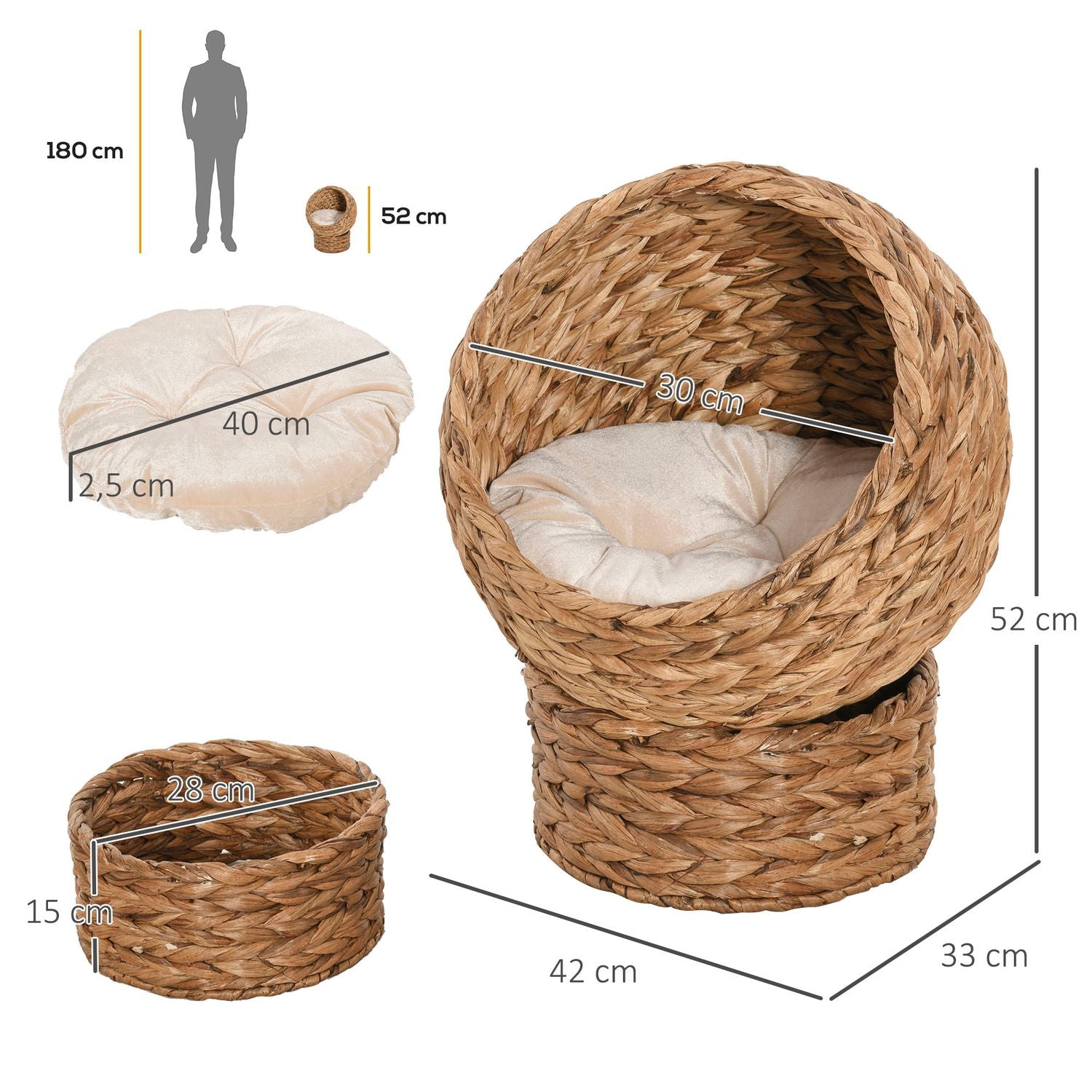 Rattan Cat Bed with Dyna – Bekväm och snygg design