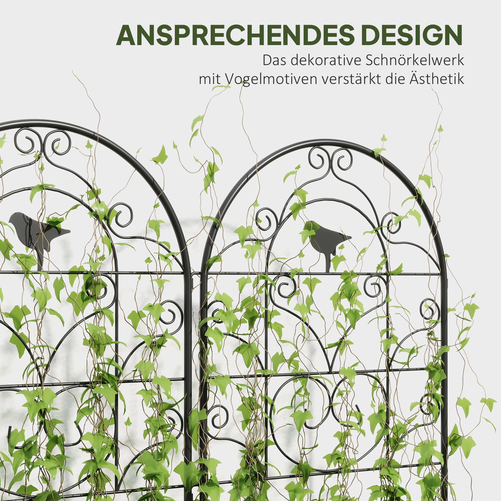 Rostsäker metallspaljéset för klätterväxter, 50x120 cm