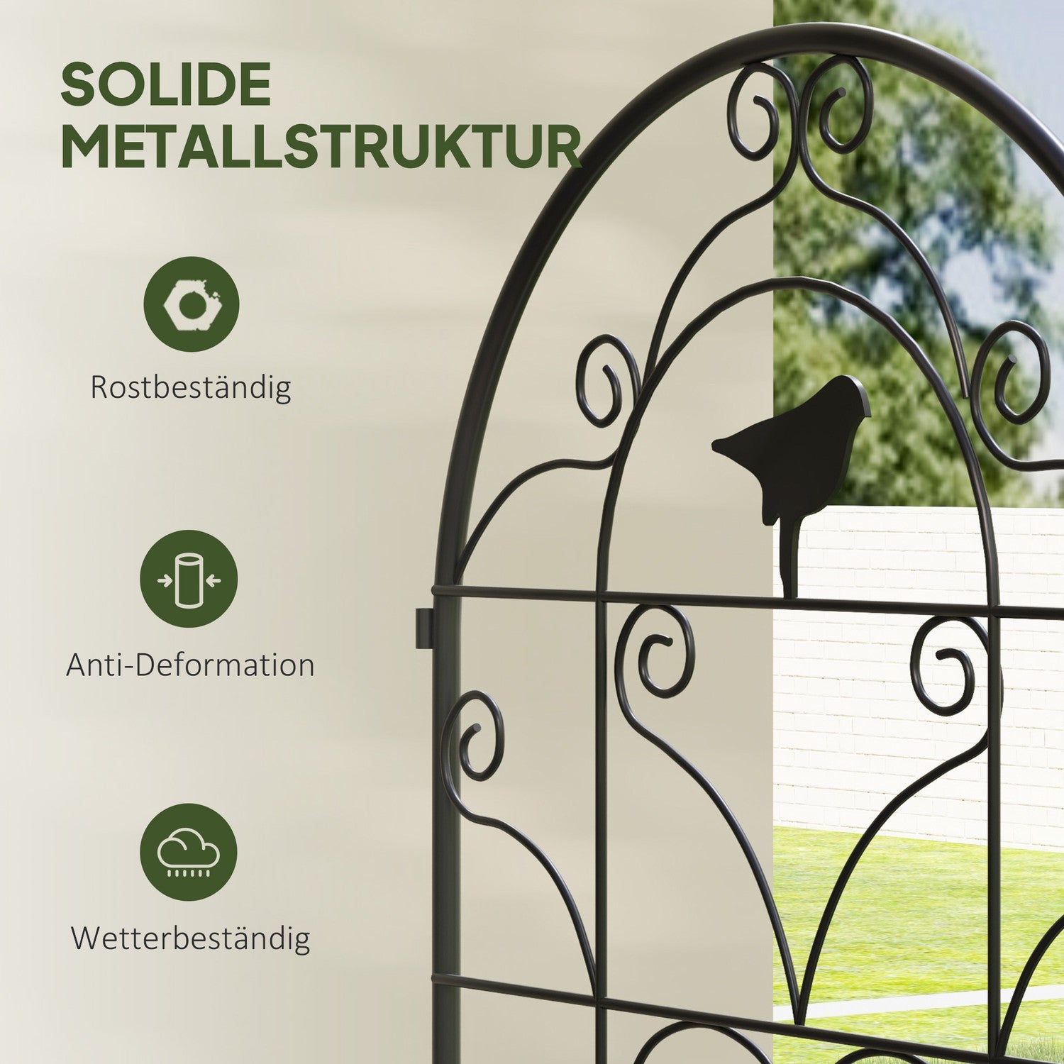 Rostsäker metallspaljéset för klätterväxter, 50x120 cm