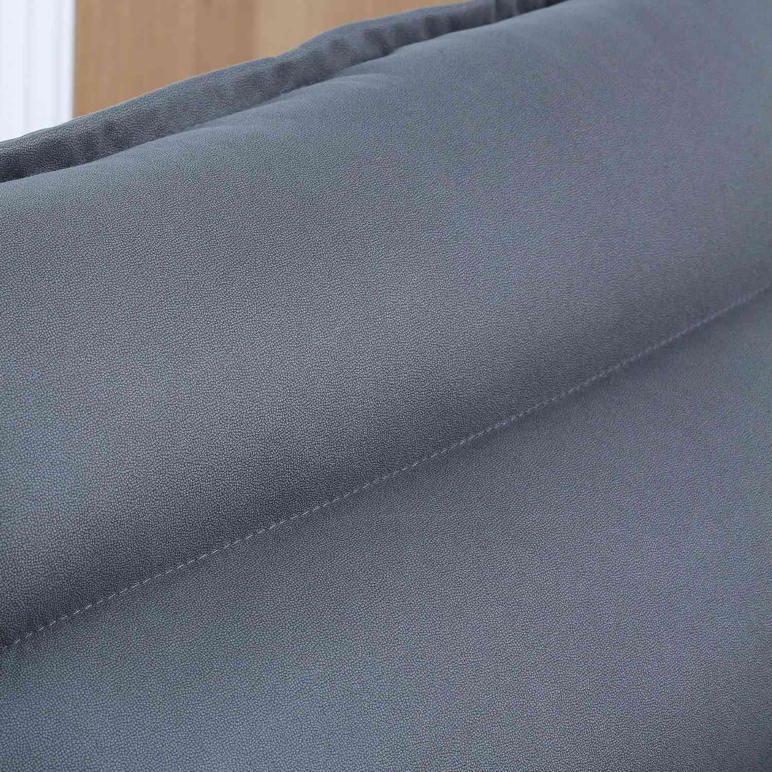 Roterande golvstol – 360° bas, justerbart ryggstöd, mörkgrå