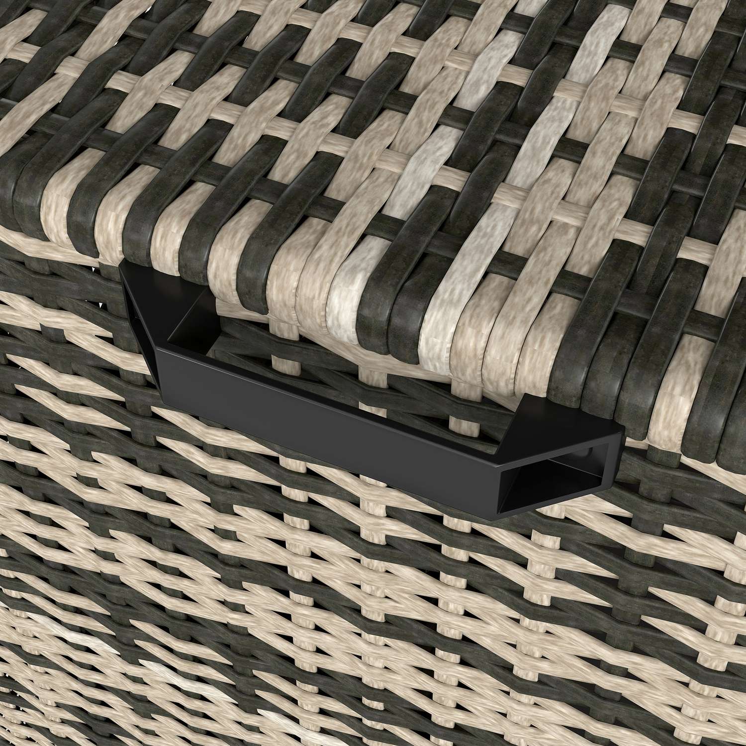 Rottingförvaringslåda 350L – väderbeständig, UV-beständig, blandad grå