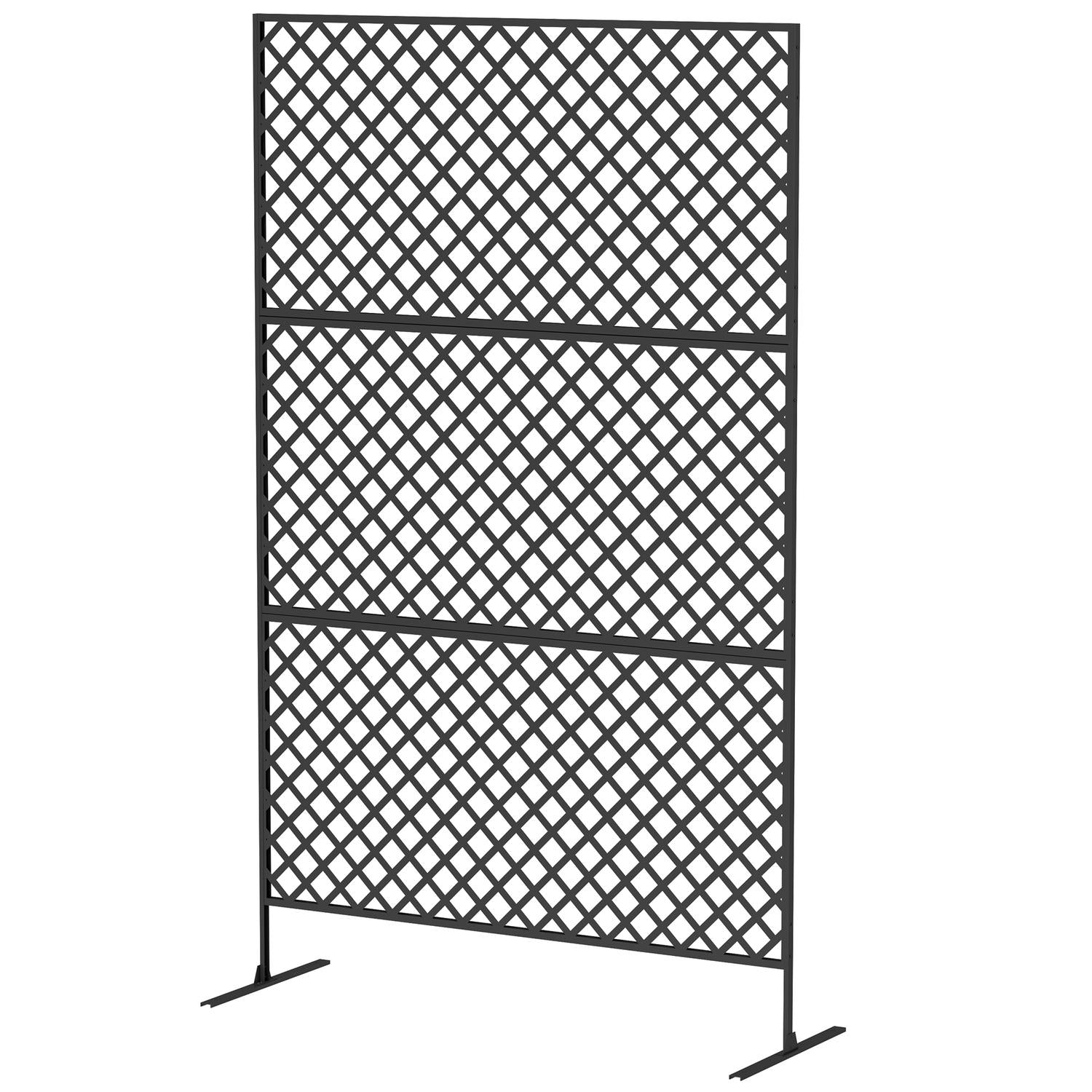 3-panels svart rumsavdelare, 122 x 198 cm sekretessskärm